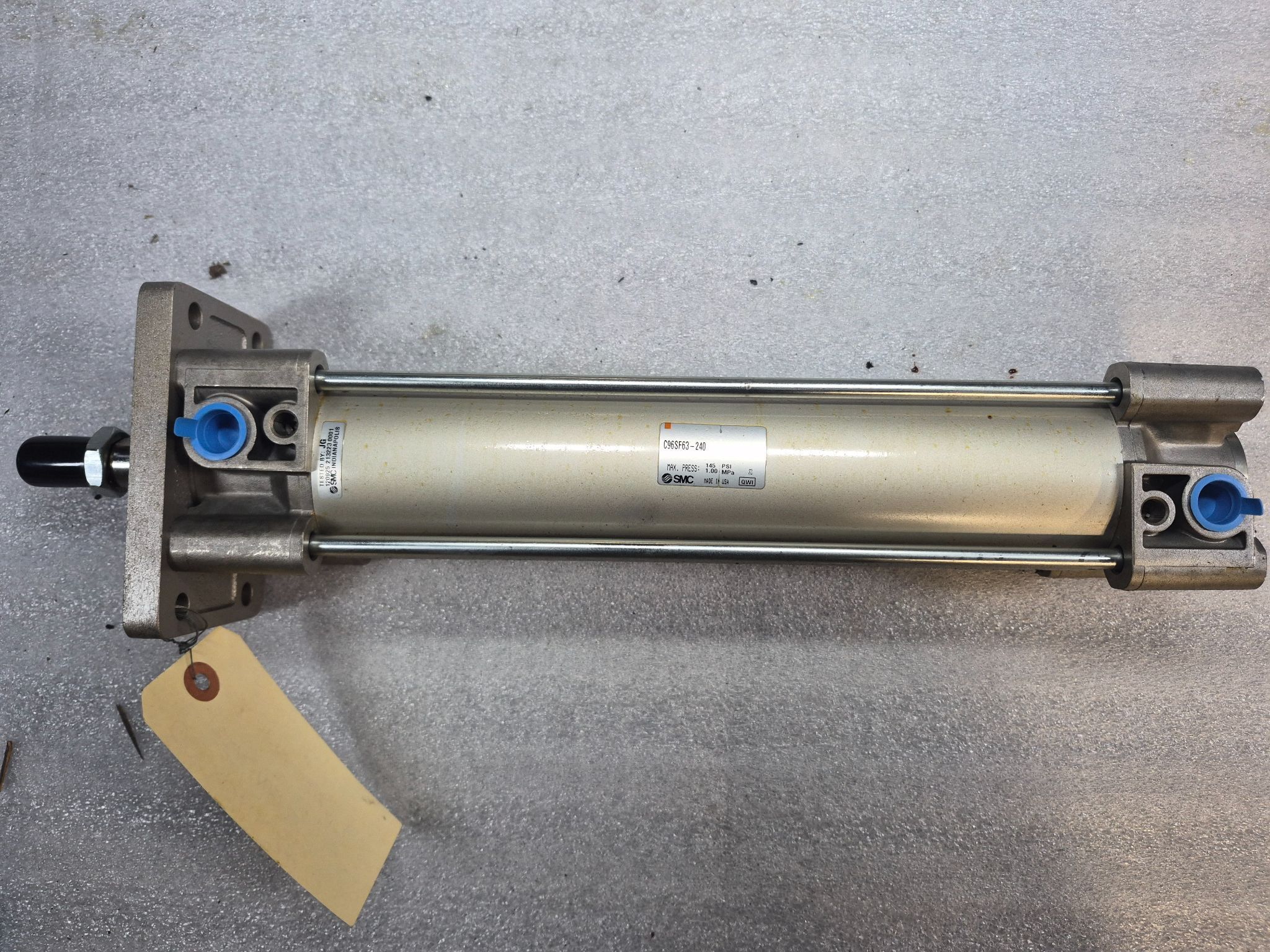 SMC C96SF63-240 Tie-Rod Pneumatic Air Cylinder 63mm Bore 240mm Stroke USED 0