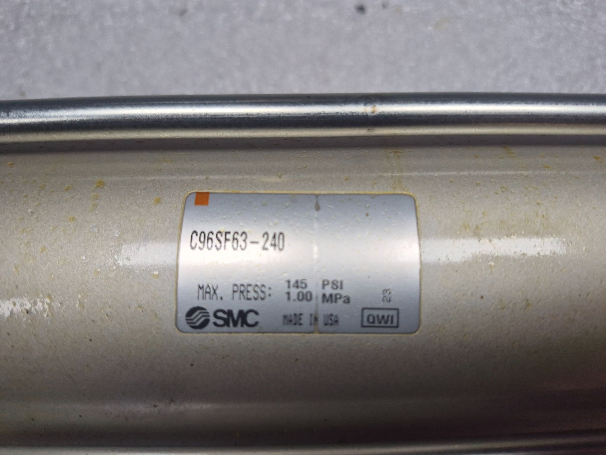 SMC C96SF63-240 Tie-Rod Pneumatic Air Cylinder 63mm Bore 240mm Stroke USED 1