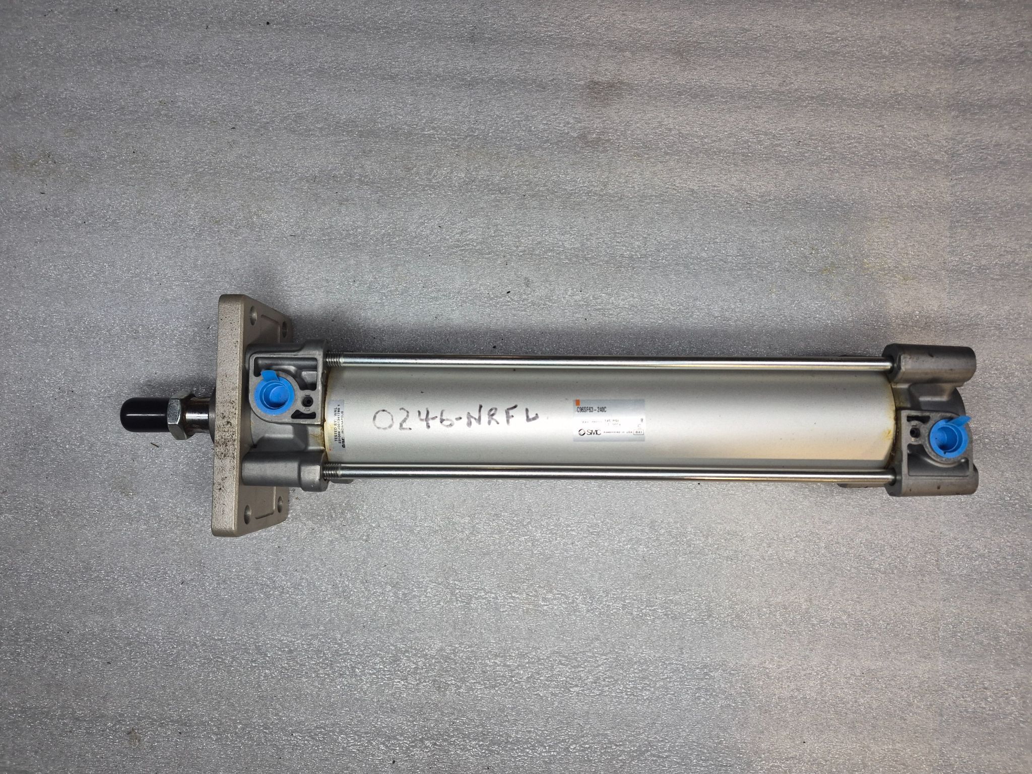SMC C96SF63-240C Tie-Rod Pneumatic Air Cylinder 63mm Bore 240mm Stroke USED 0