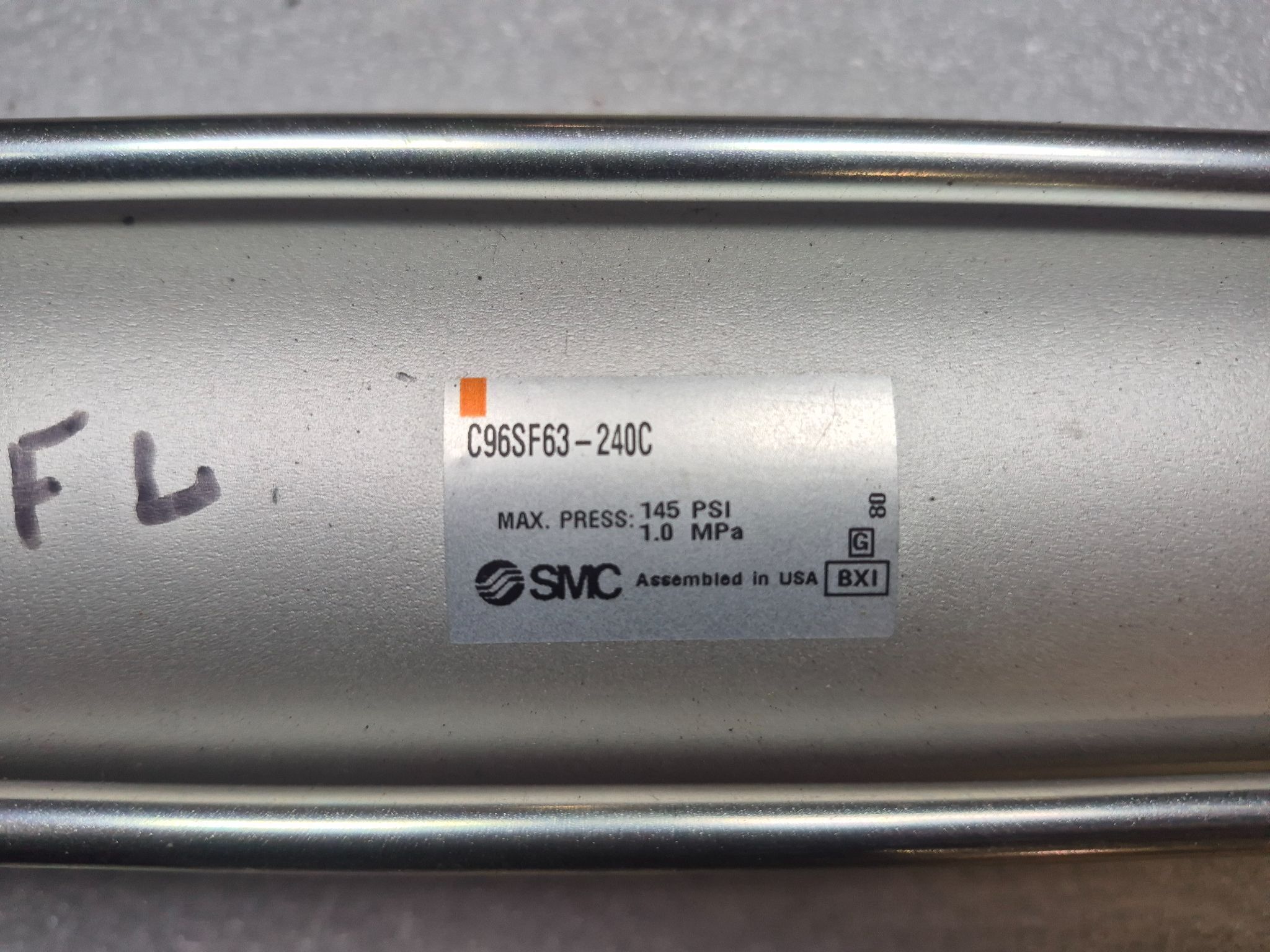SMC C96SF63-240C Tie-Rod Pneumatic Air Cylinder 63mm Bore 240mm Stroke USED 1
