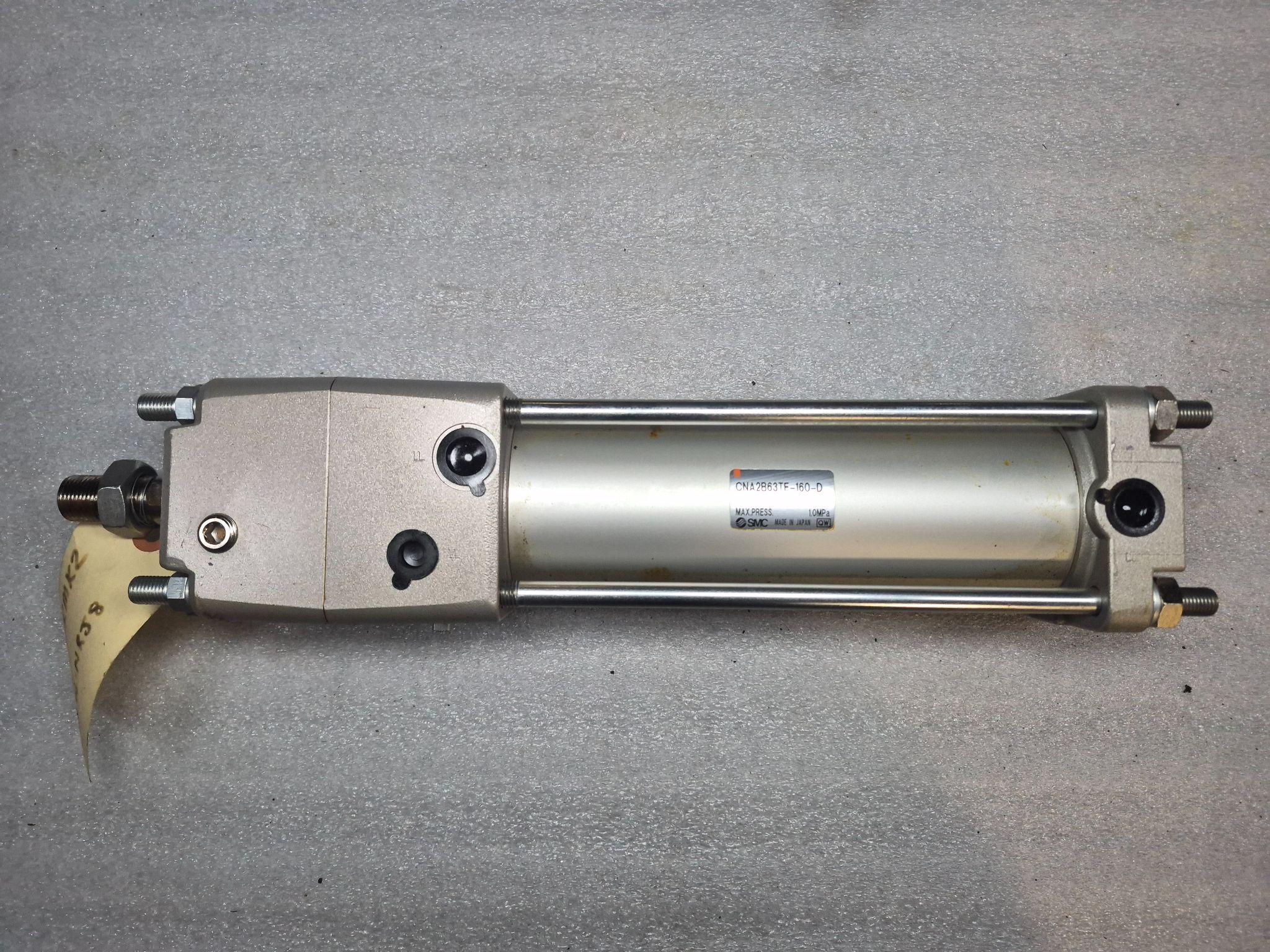 SMC CNA2B63TF-160-D Pneumatic Power Lock Cylinder 63mm Bore 160mm Stroke USED 0