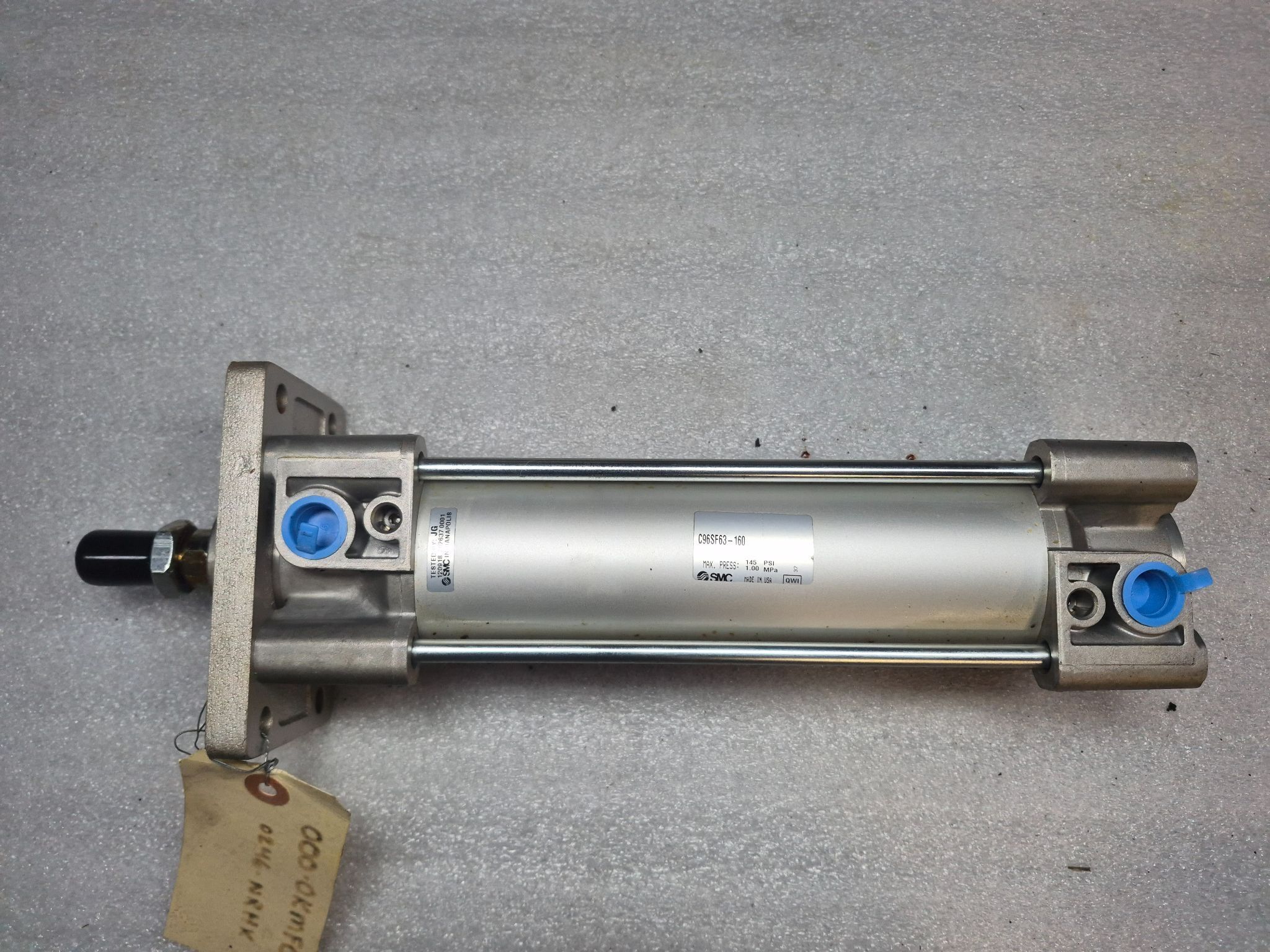 SMC C96SF63-160 Tie-Rod Pneumatic Air Cylinder 63mm Bore 160mm Stroke USED 0