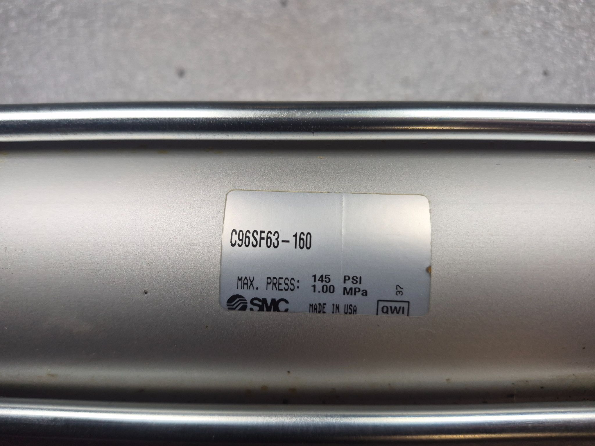 SMC C96SF63-160 Tie-Rod Pneumatic Air Cylinder 63mm Bore 160mm Stroke USED 1