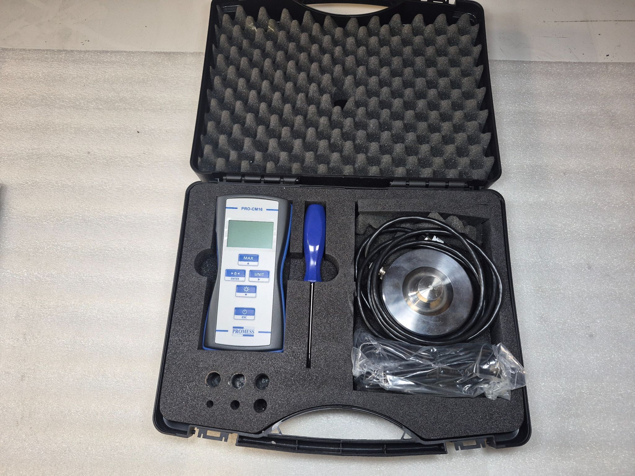 PROMESS PRO-CM16 Calibration Meter Kit with Load Cell USED 0