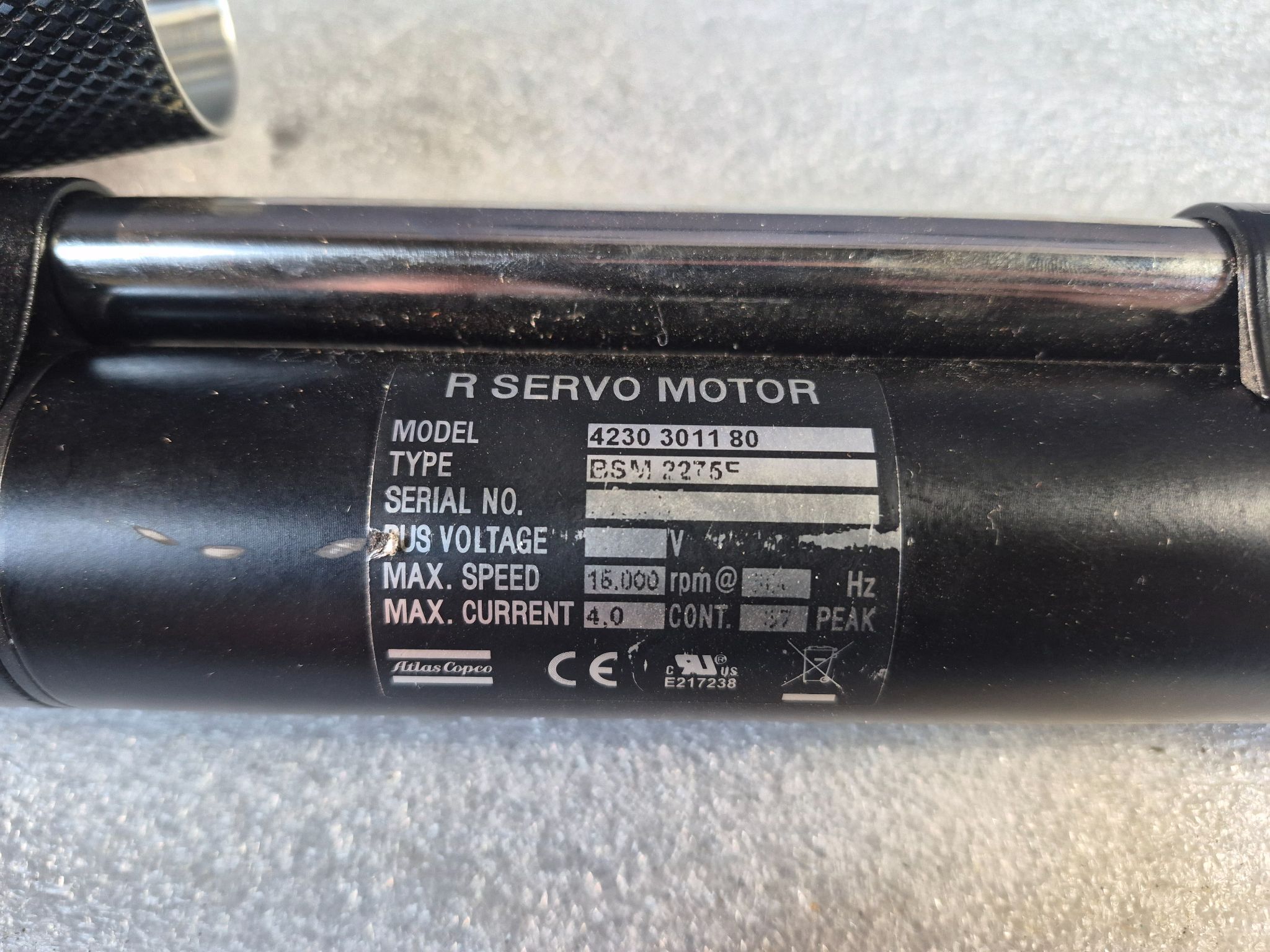 ATLAS COPCO 4230 3011 80 QST R Servo Motor Assembly USED 1