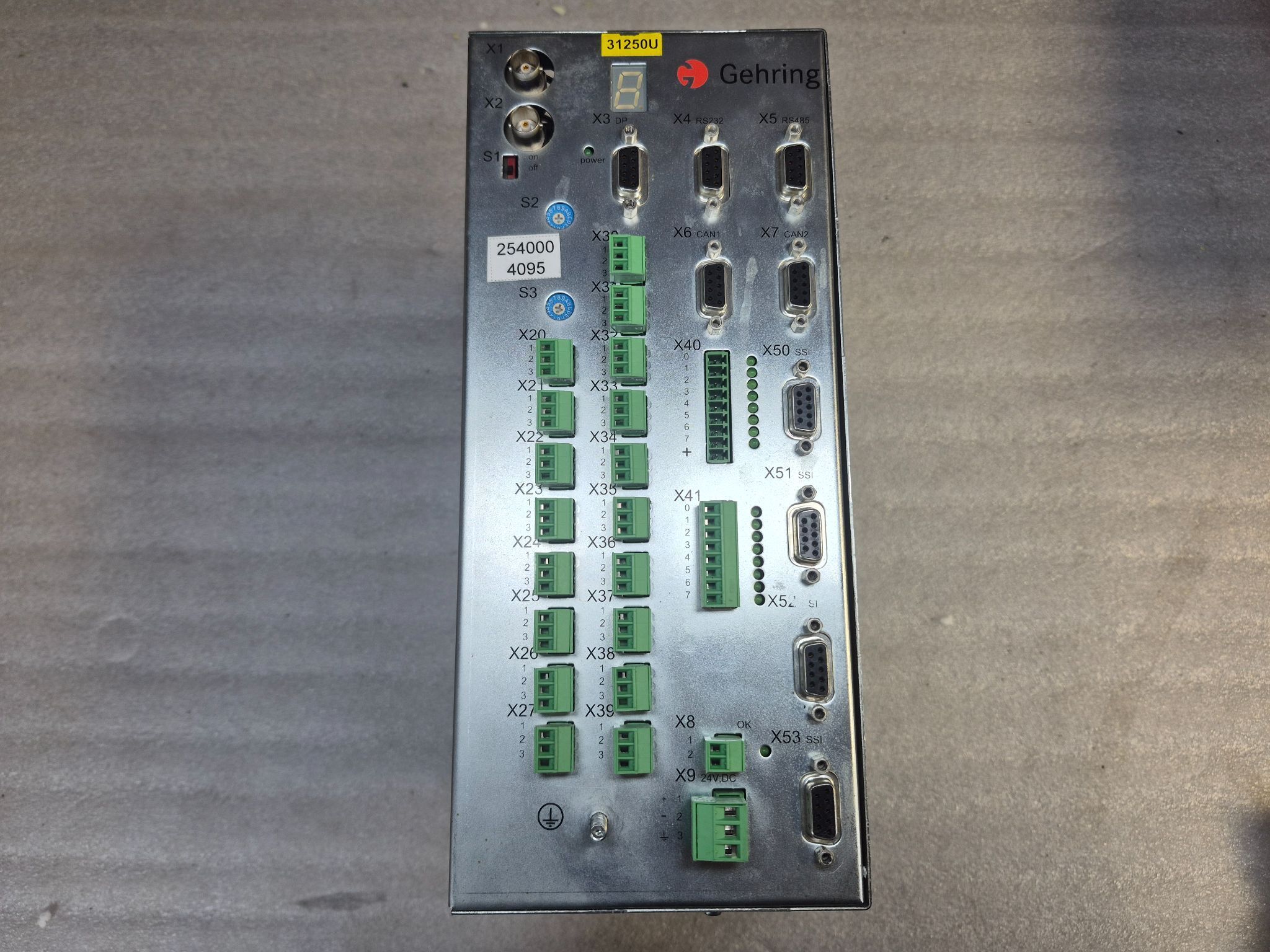 GEHRING 254000 Industrial Control Interface Module USED - Missing Terminal 1