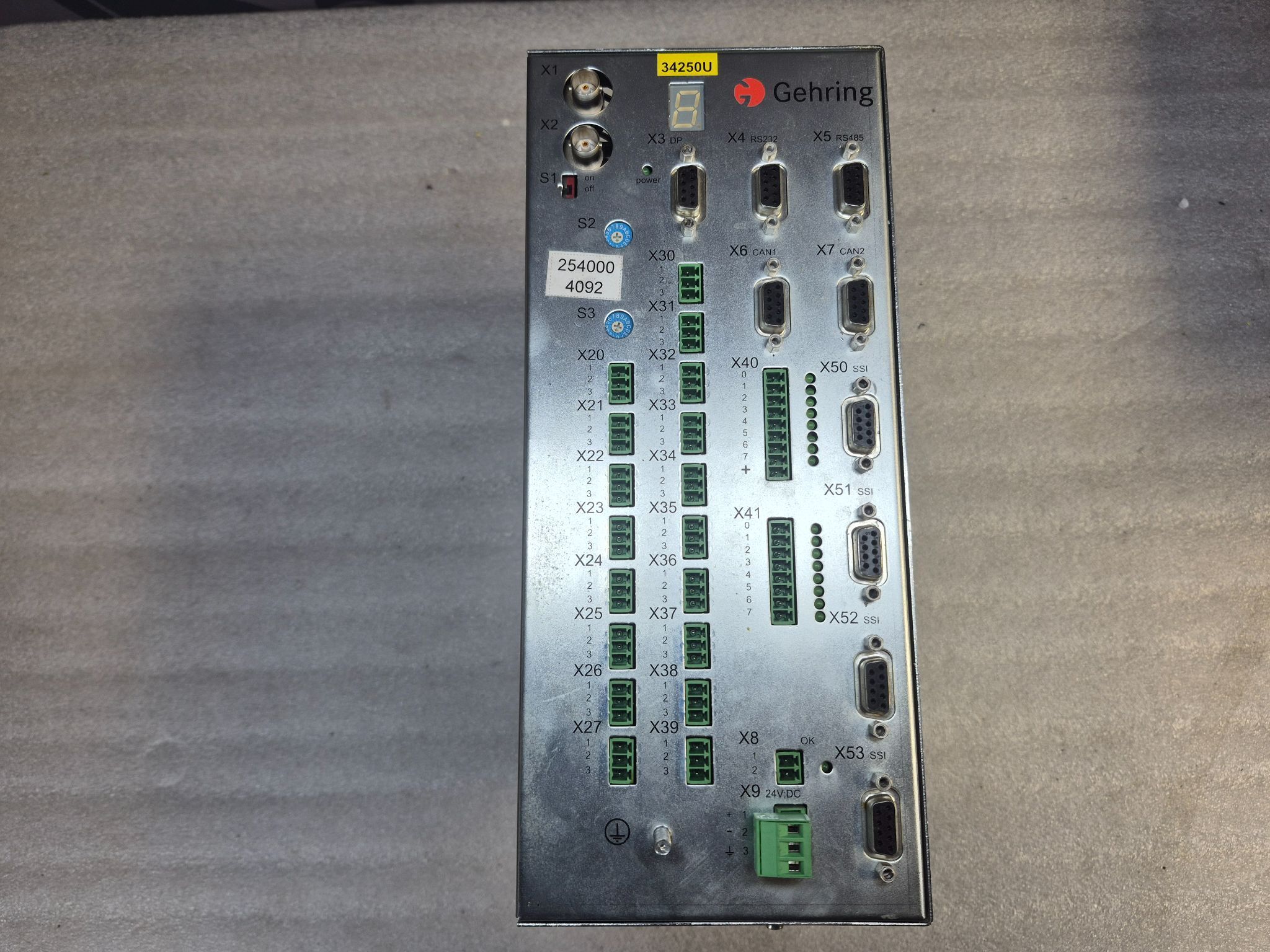 GEHRING 254000 Industrial Control Interface Module USED - Missing Terminals 1