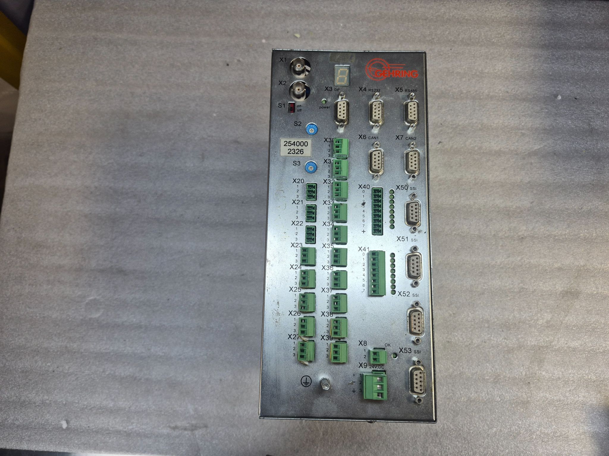 GEHRING 254000 Industrial Control Interface Module USED - Missing Terminals 1
