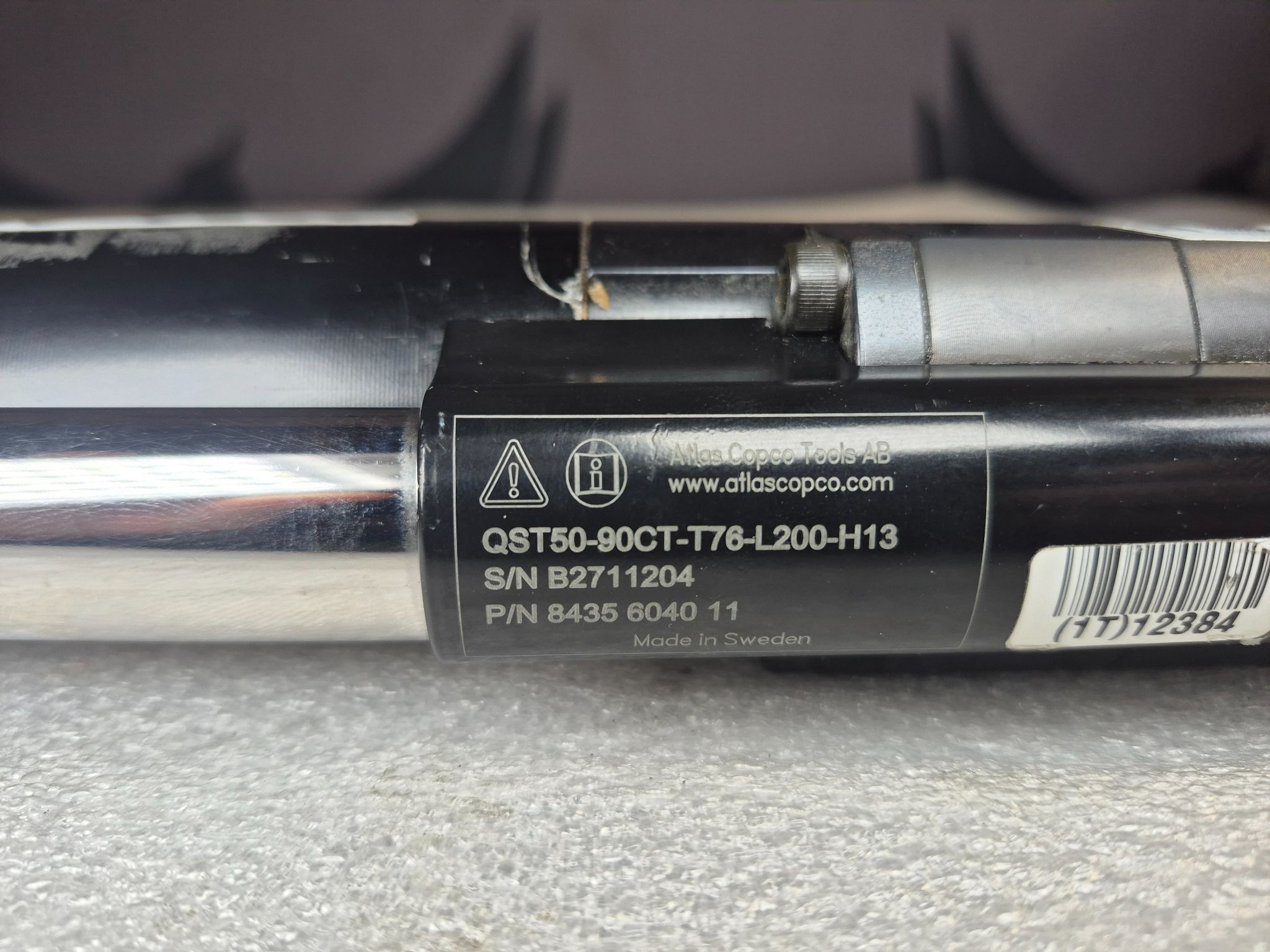 ATLAS COPCO QST50-90CT-T76-L200-H13 Inline Fixtured QST Nutrunner USED 5