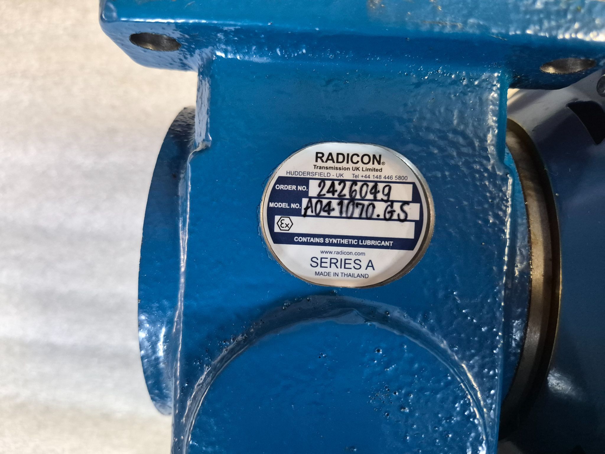 Radicon A061028CWHCBF1 Series A Gear Reducer USED 2