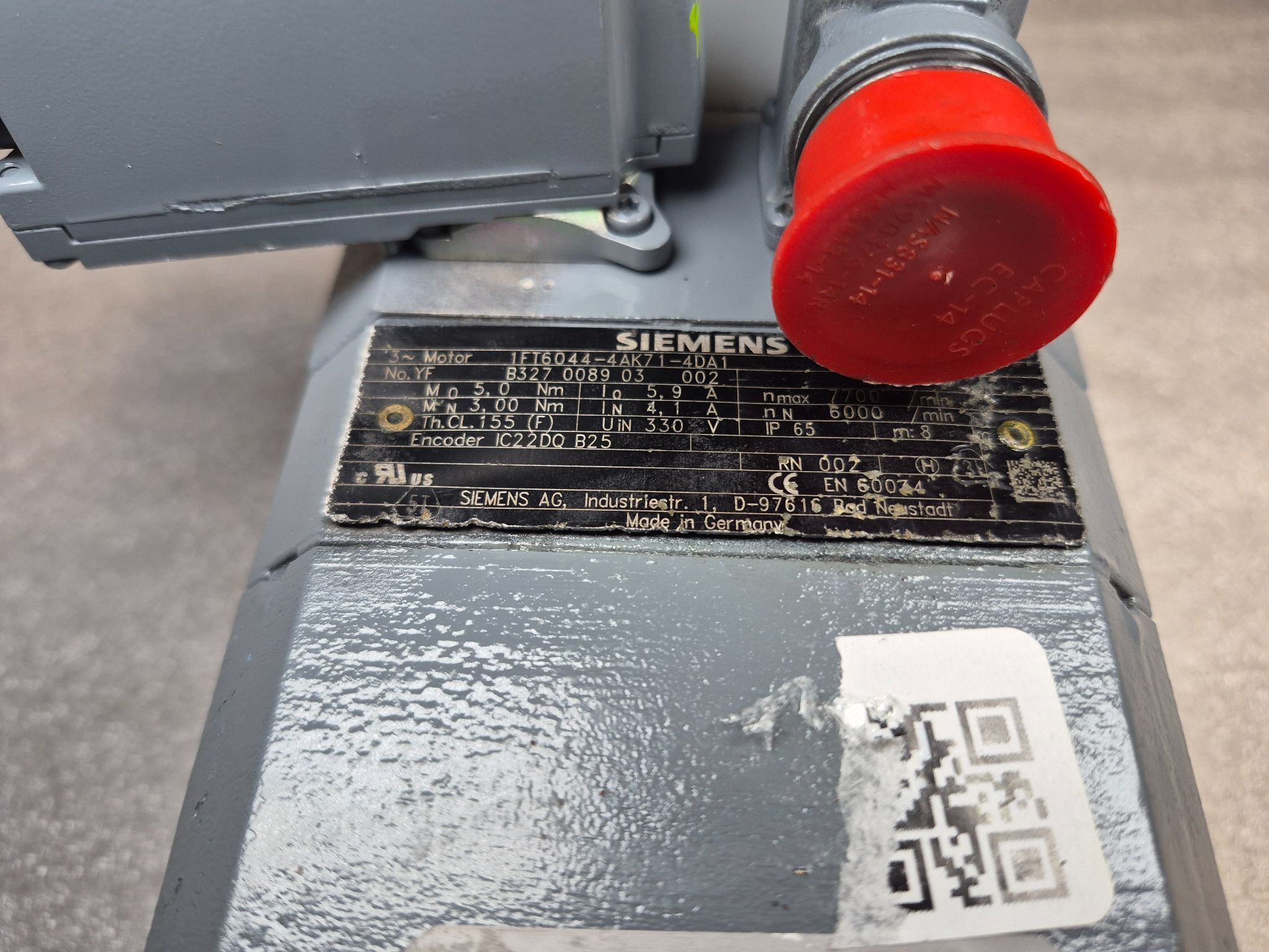 SIEMENS 1FT6044‑4AF71‑4DA1 Brushless Servo Motor NEW 2