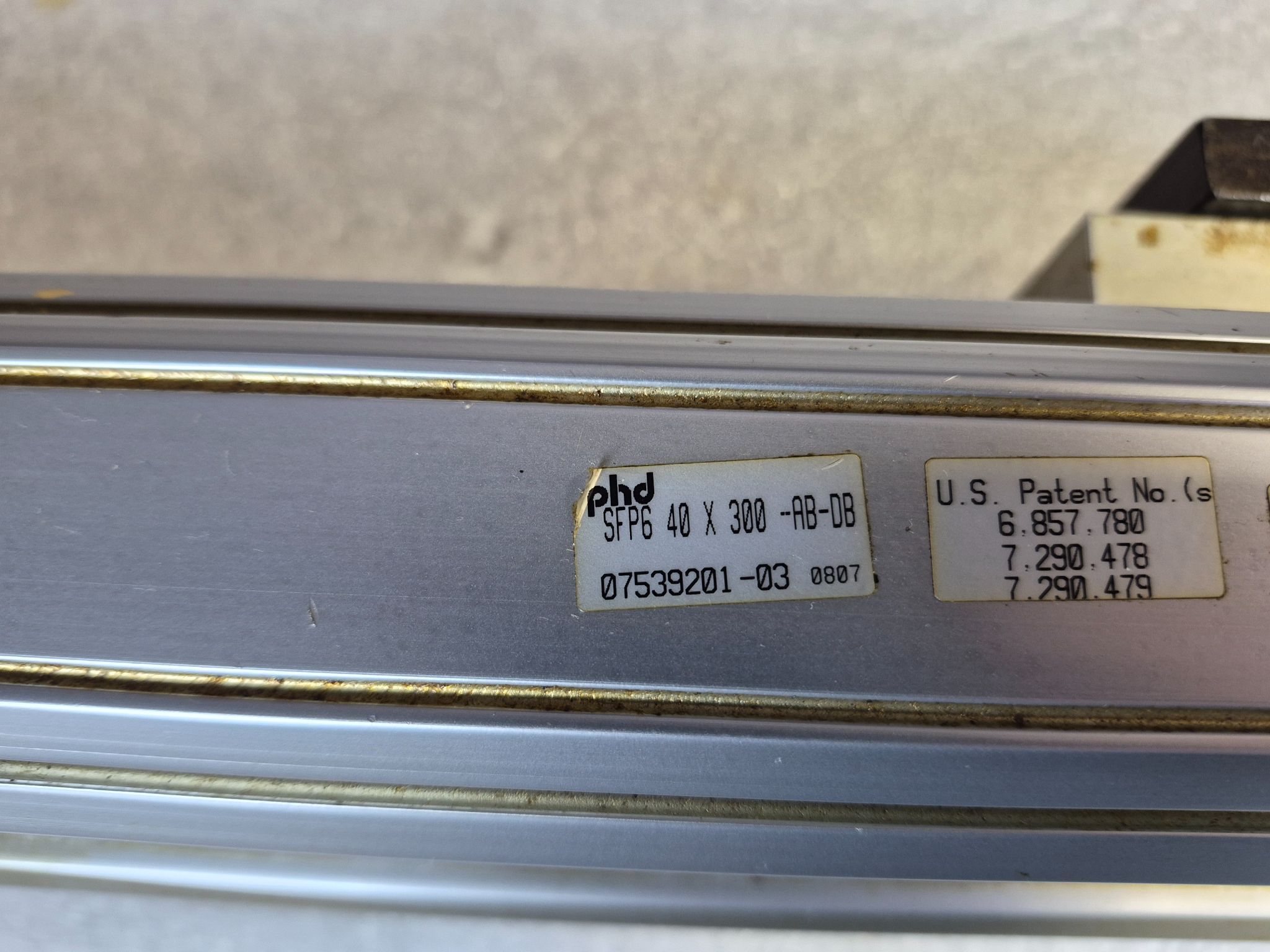 PHD SFP6 40X300-AB-DB Guided Pneumatic Slide USED 2