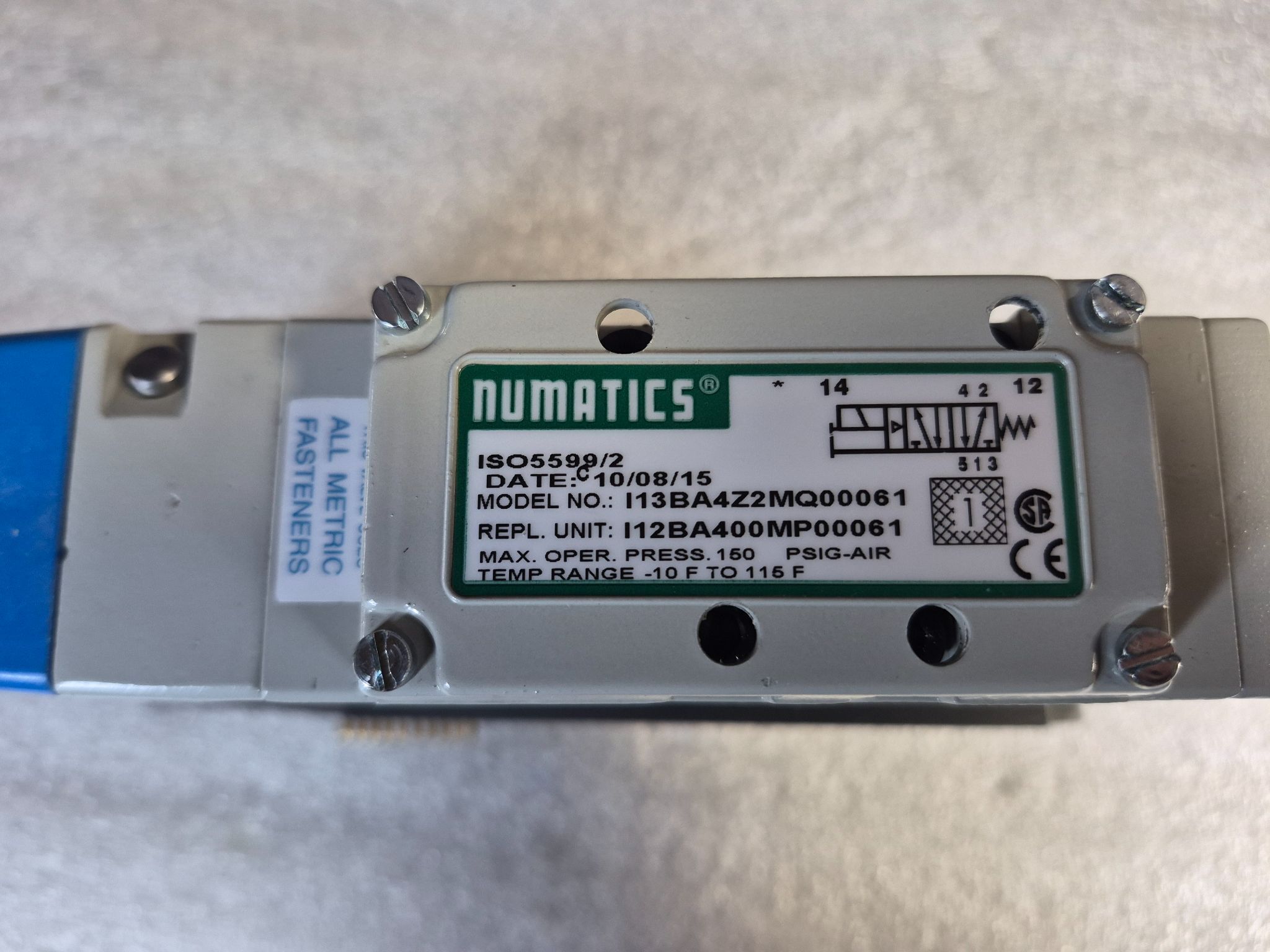 Numatics I13BA4Z2MQ00061 Pneumatic Solenoid Valve NEW 3
