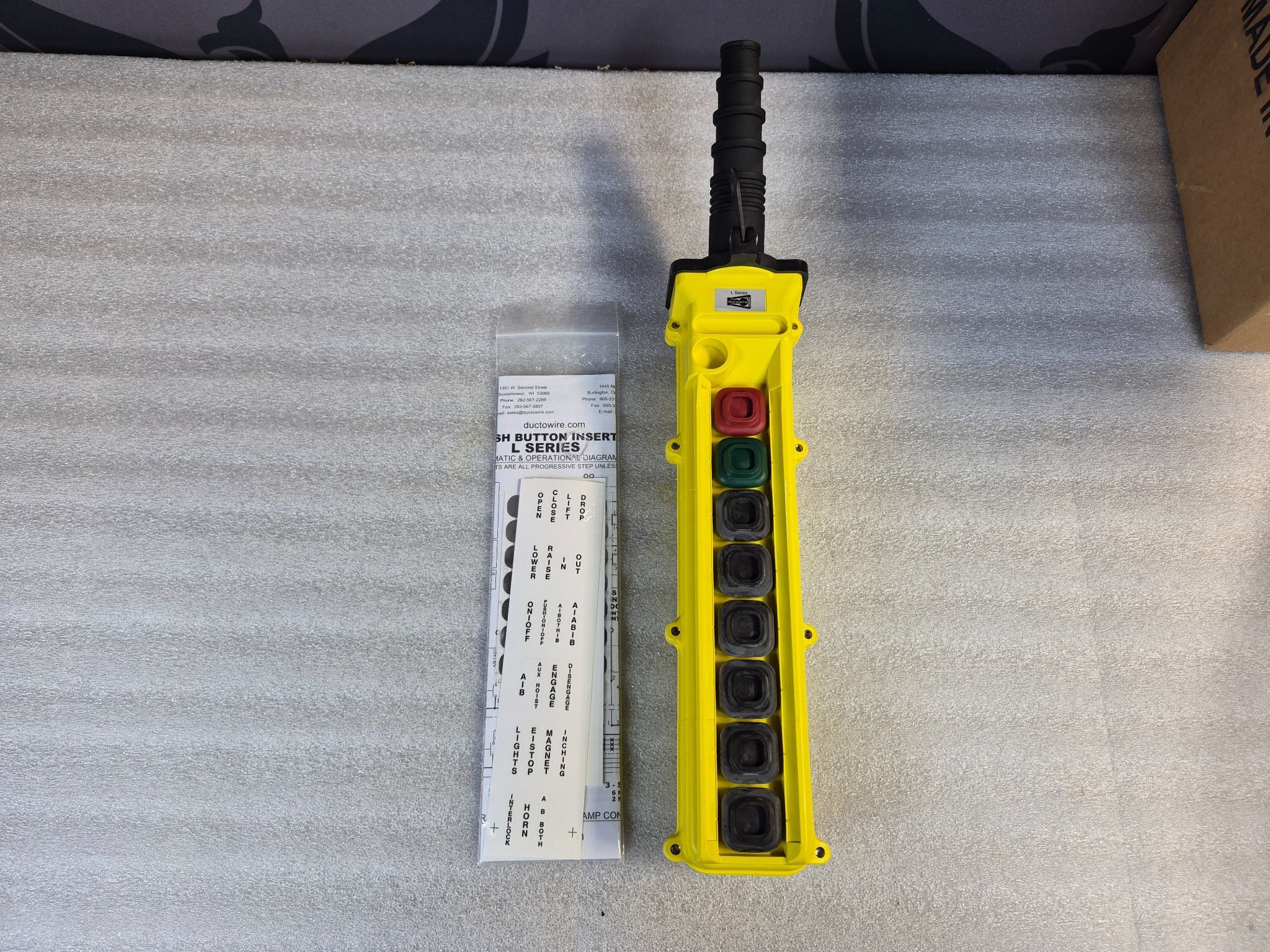 Duct‑O‑Wire L Series Pendant Push Button Station USED 0