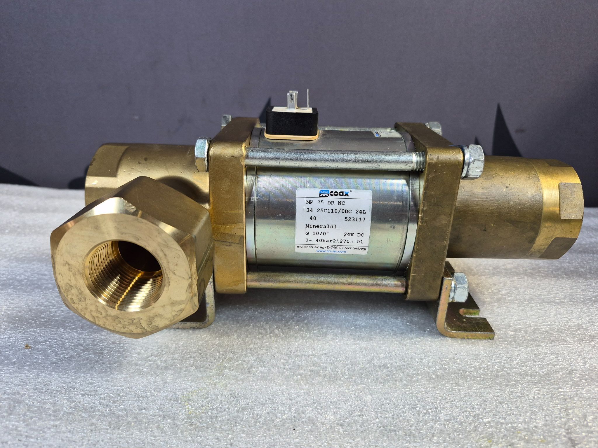 CO‑AX MK‑25‑DR‑NC Coaxial Solenoid Valve 24VDC USED 1