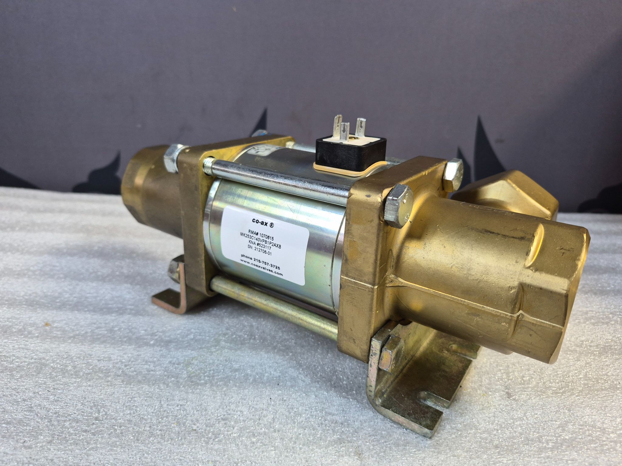 CO‑AX MK‑25‑DR‑NC Coaxial Solenoid Valve 24VDC USED 2