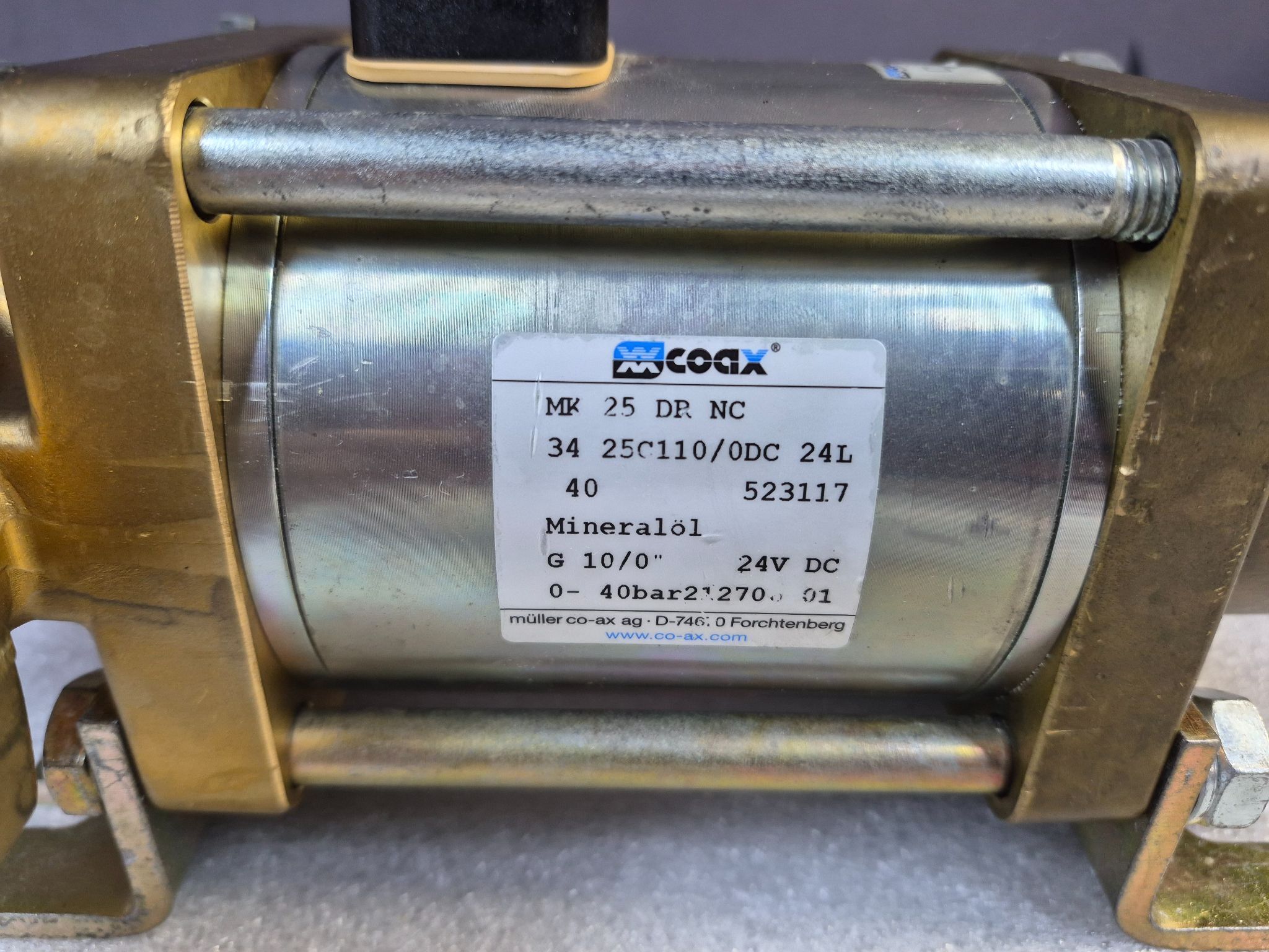 CO‑AX MK‑25‑DR‑NC Coaxial Solenoid Valve 24VDC USED 5