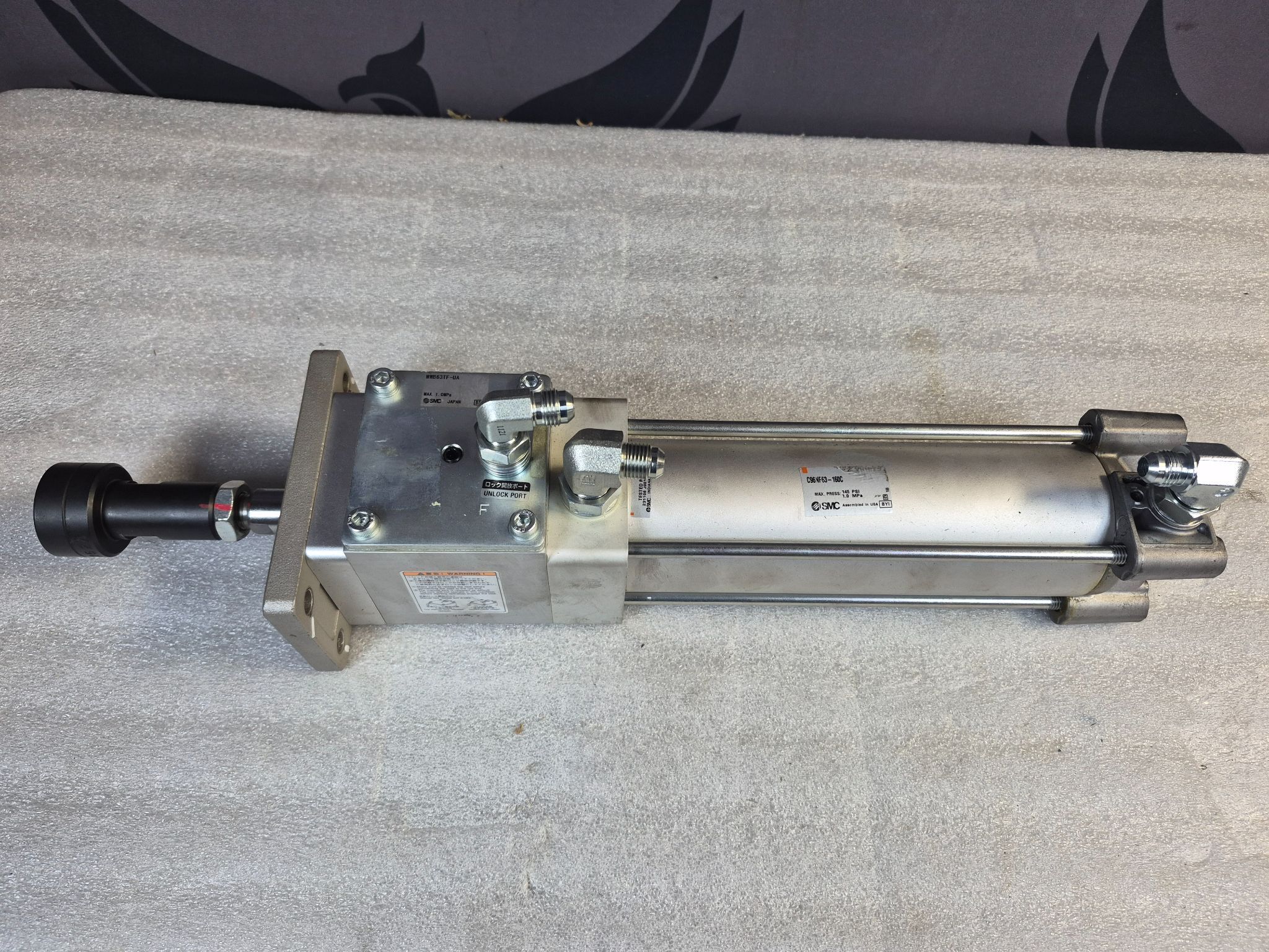 SMC C96NF63-160C ISO Pneumatic Cylinder 63mm Bore 160mm Stroke USED 0