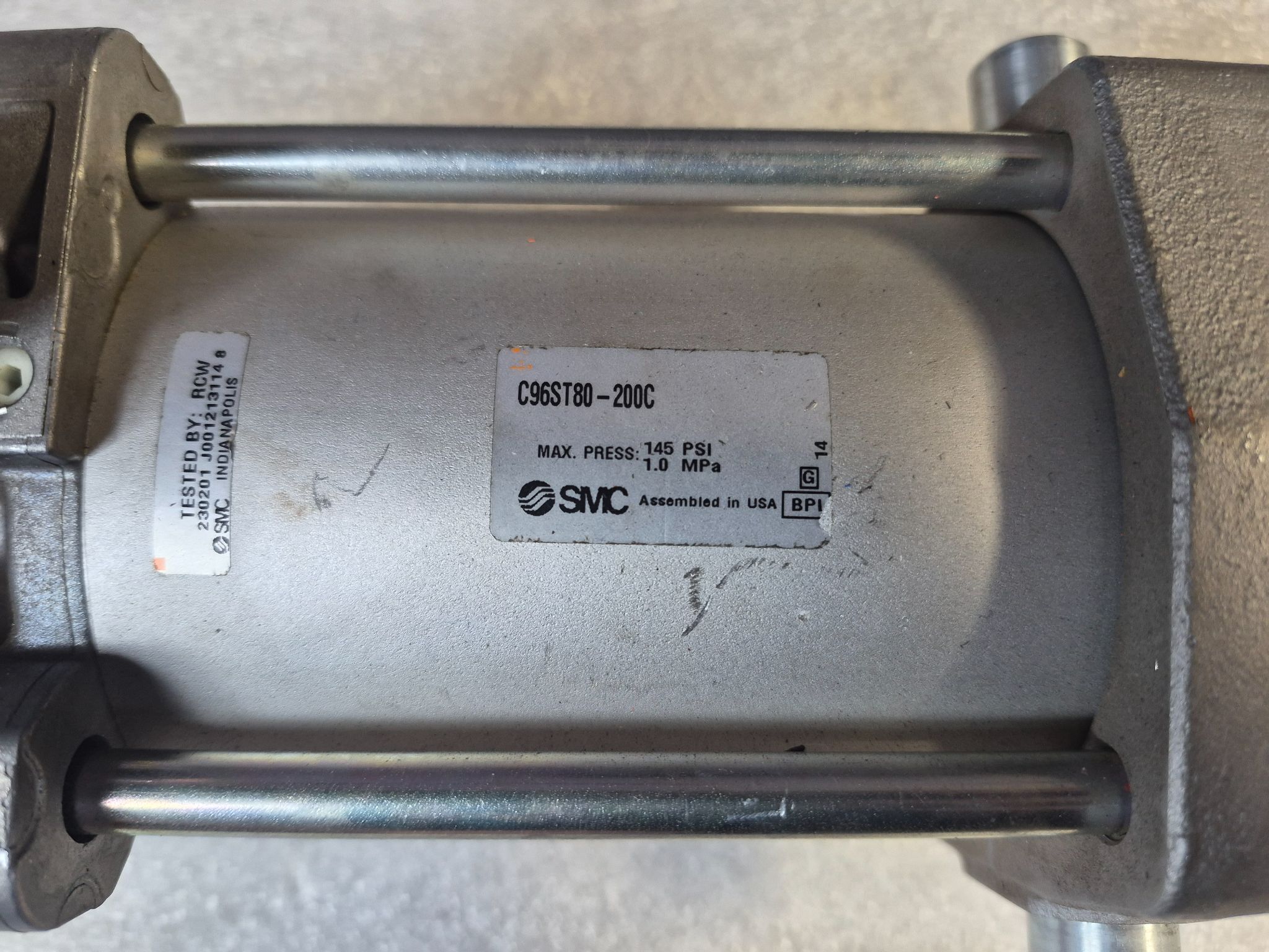 SMC C96ST80‑200C ISO 15552 Tie‑Rod Pneumatic Cylinder 80mm Bore 200mm Stroke NEW 3