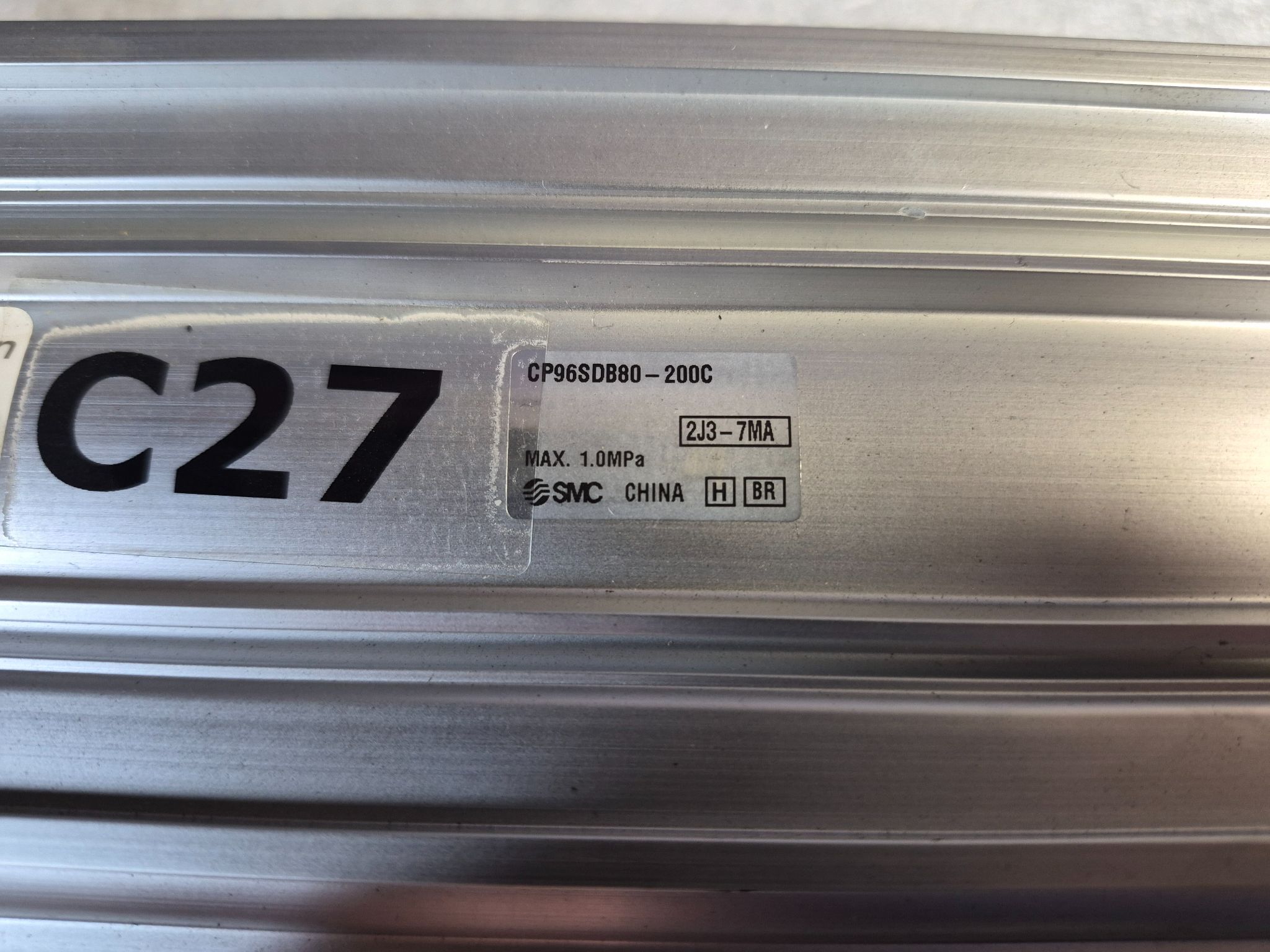 SMC CP96SDB80-200C Pneumatic Air Cylinder 80mm Bore 200mm Stroke USED 3