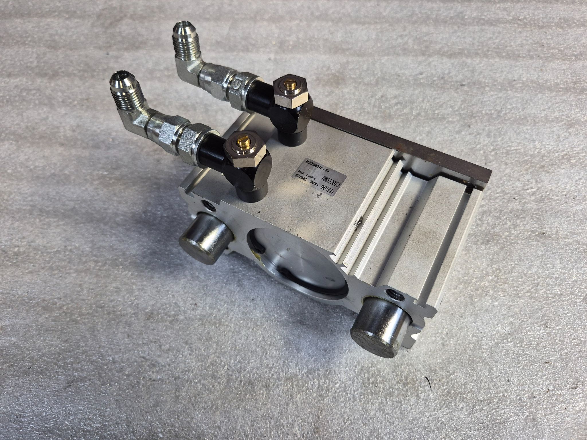 SMC MGQM63TF-25 Compact Guided Cylinder 63mm Bore 25mm Stroke USED 0