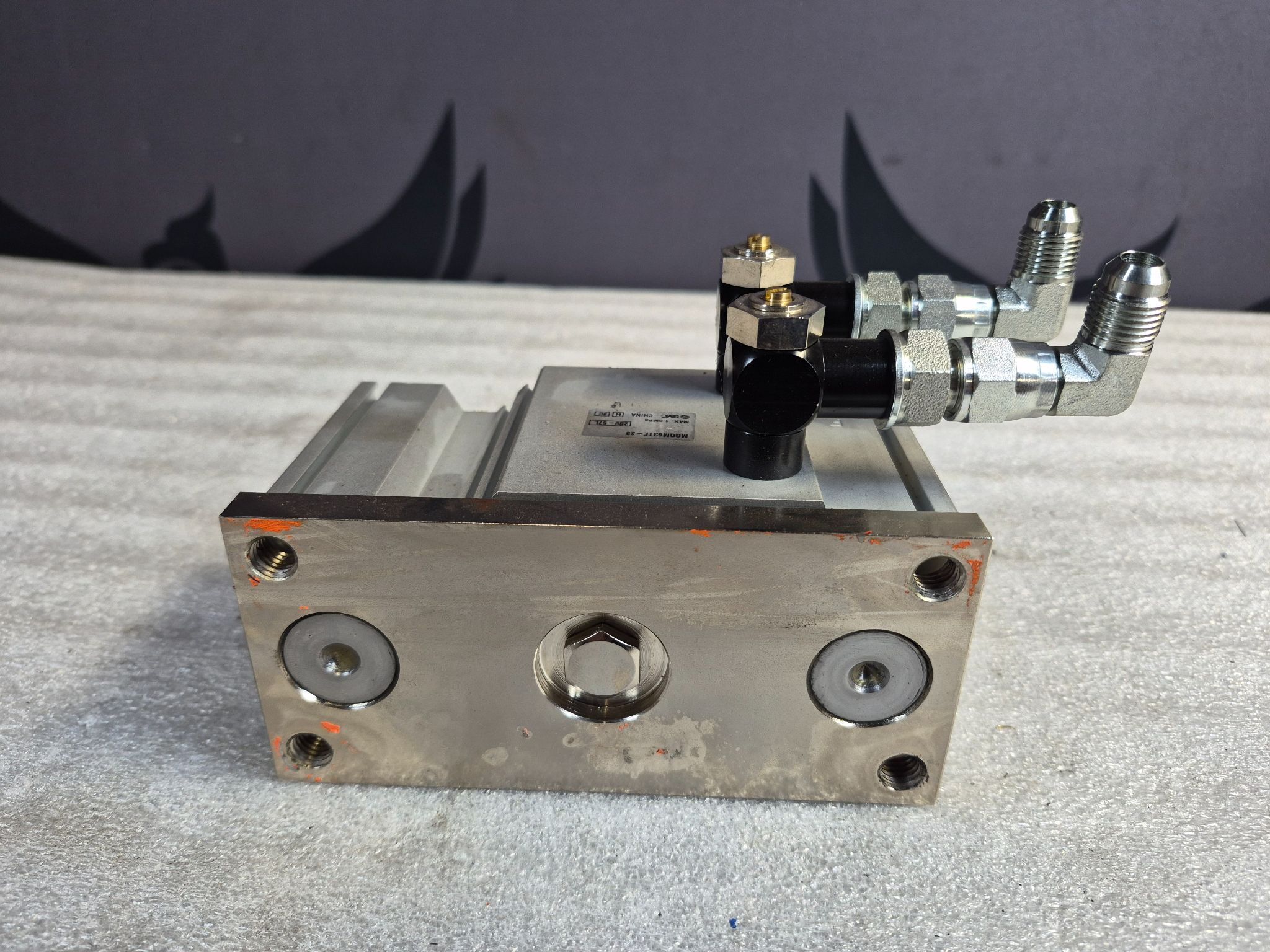 SMC MGQM63TF-25 Compact Guided Cylinder 63mm Bore 25mm Stroke USED 1