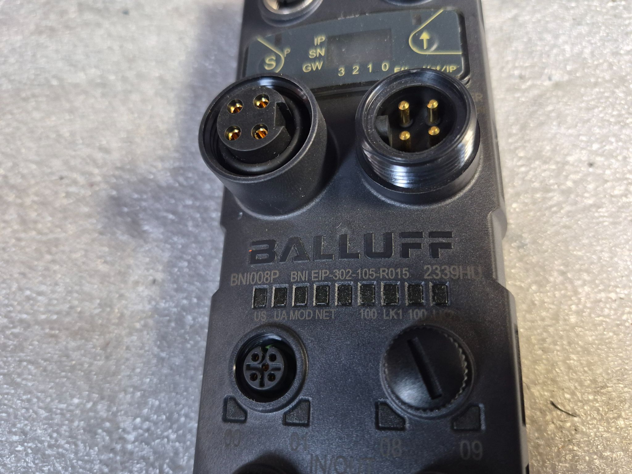 BALLUFF BNI EIP‑302‑105‑R015 Ethernet/IP I/O Module BNI008P USED 2