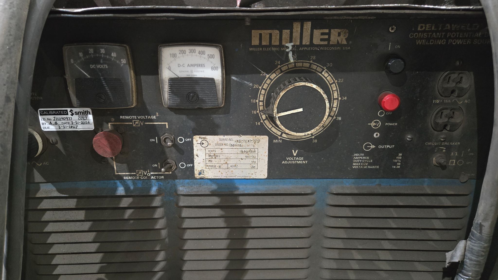 MILLER DELTAWELD 450 WELDER WITH MILLERMATIC S-52E USED 5