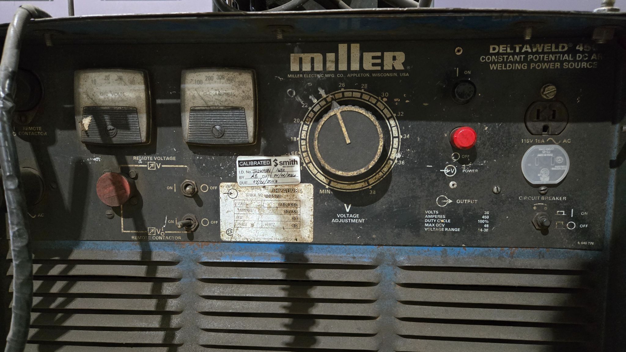 Miller Deltaweld 450 Welder with Millermatic S-52E Wire Feeder USED 5