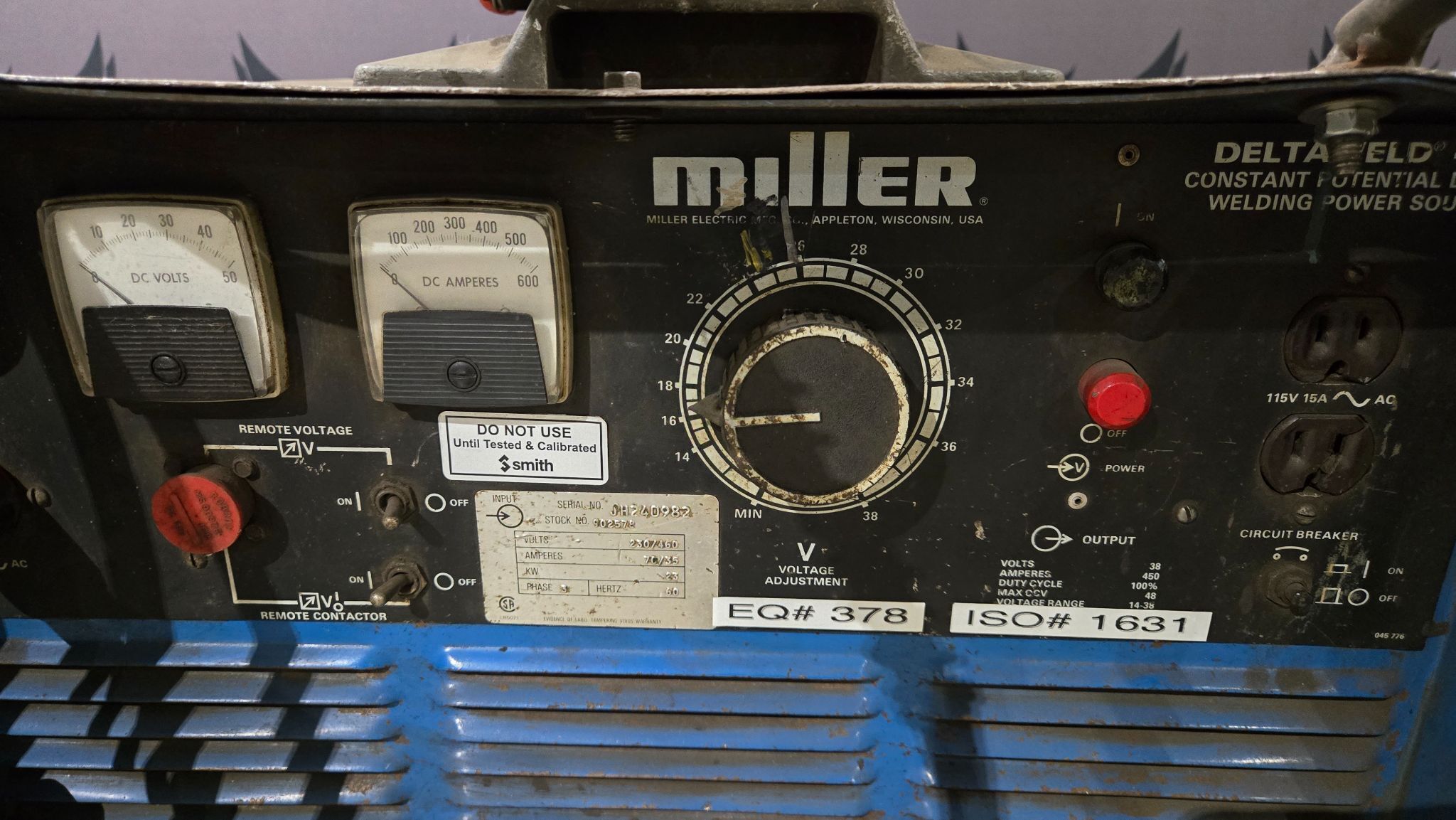Miller Deltaweld 450 CV DC Welder with Millermatic S-52E Wire Feeder USED 4