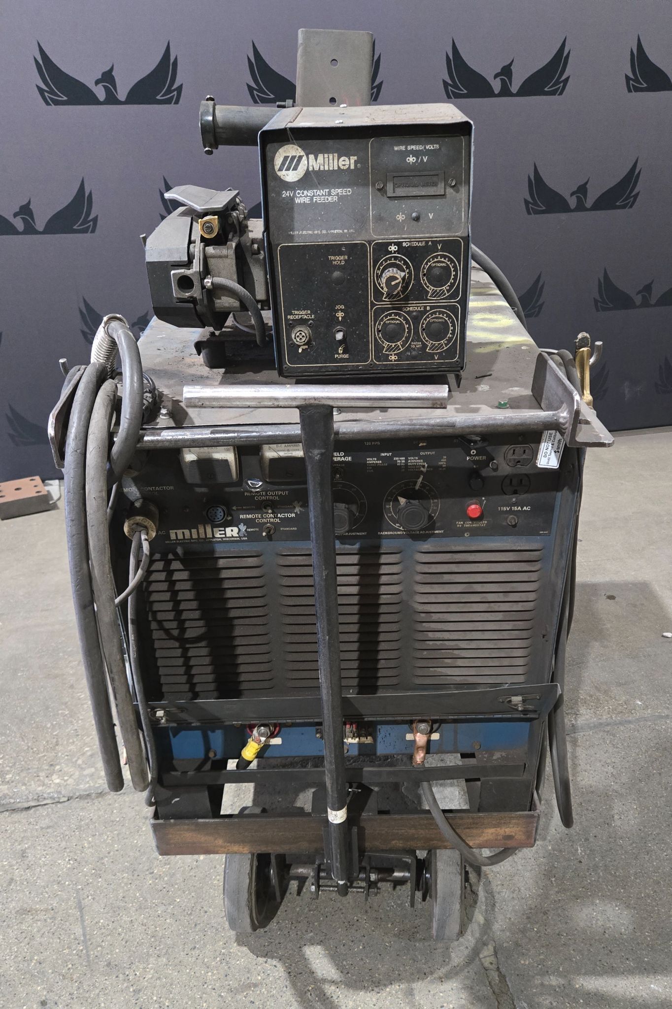 Miller Pulstar 450 CV Pulsed DC Welder with S-60 Wire Feeder USED 0
