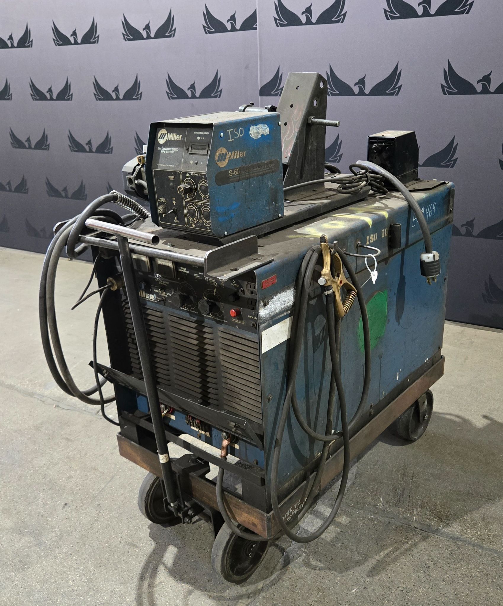 Miller Pulstar 450 CV Pulsed DC Welder with S-60 Wire Feeder USED 1