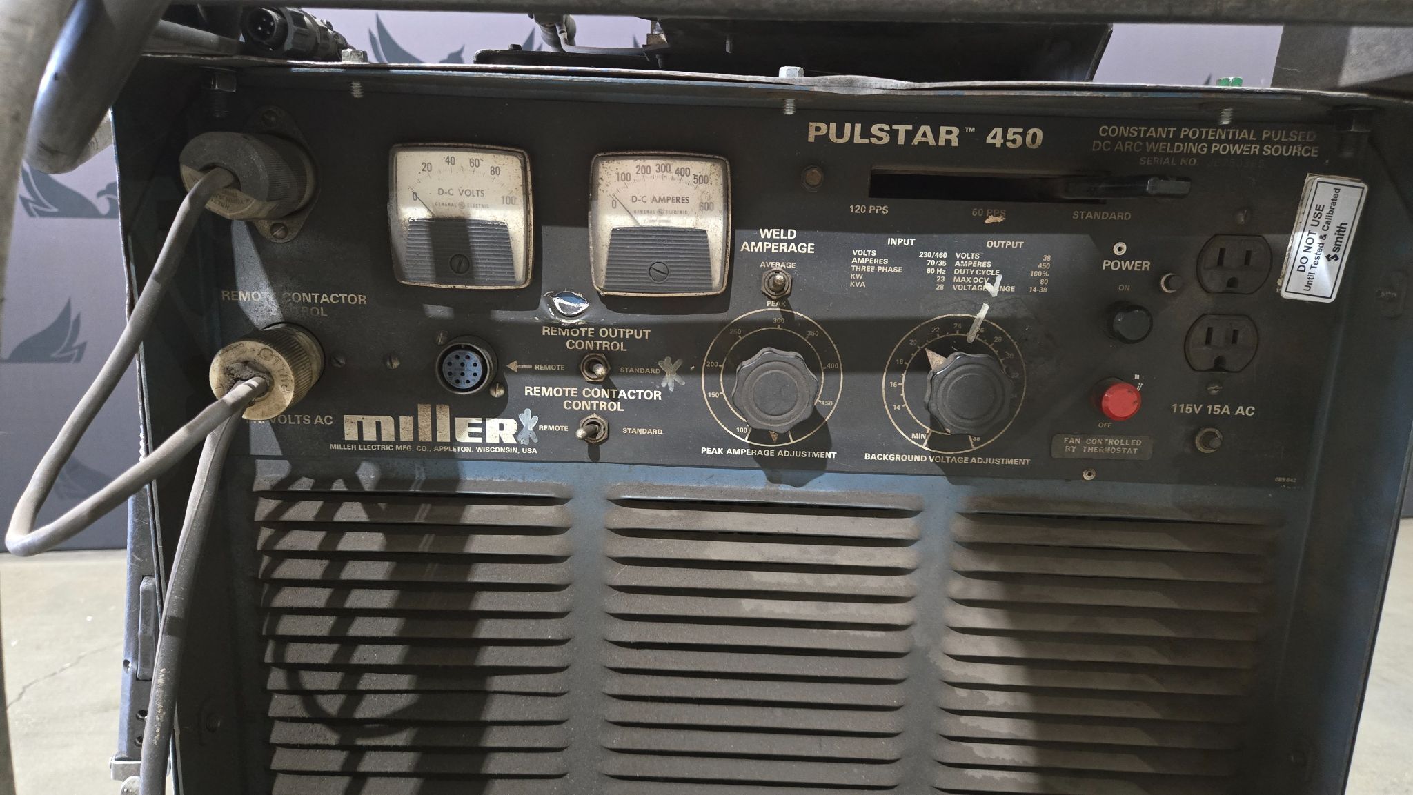 Miller Pulstar 450 CV Pulsed DC Welder with S-60 Wire Feeder USED 4