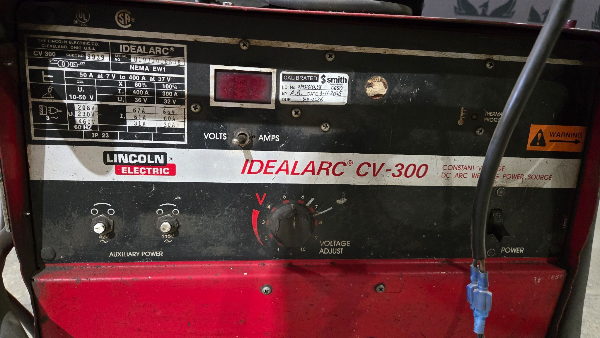 Lincoln Electric Idealarc CV-300 Welder with LN-7 Wire Feeder USED 5