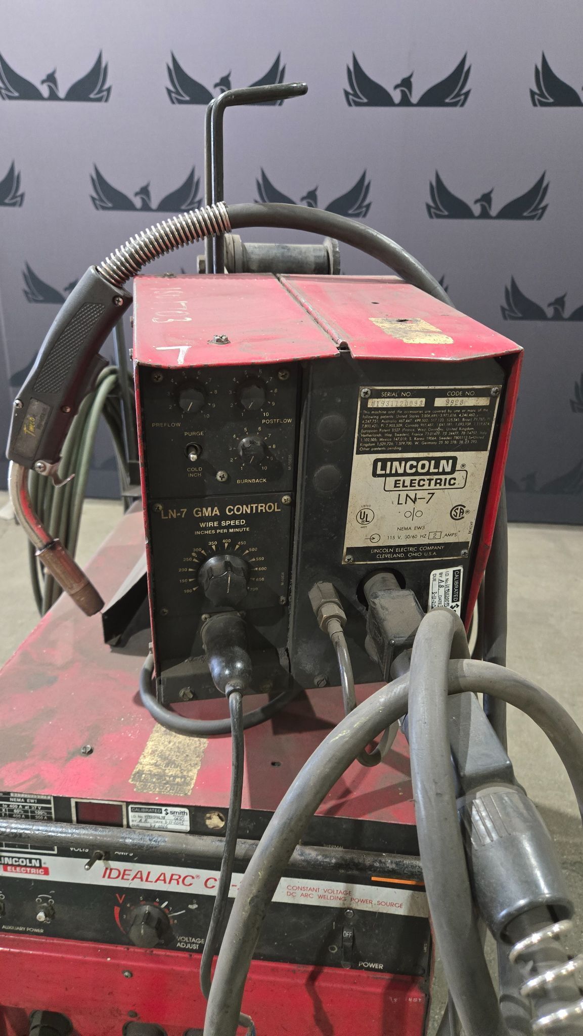 Lincoln Electric Idealarc CV-300 Welder with LN-7 Wire Feeder USED 7