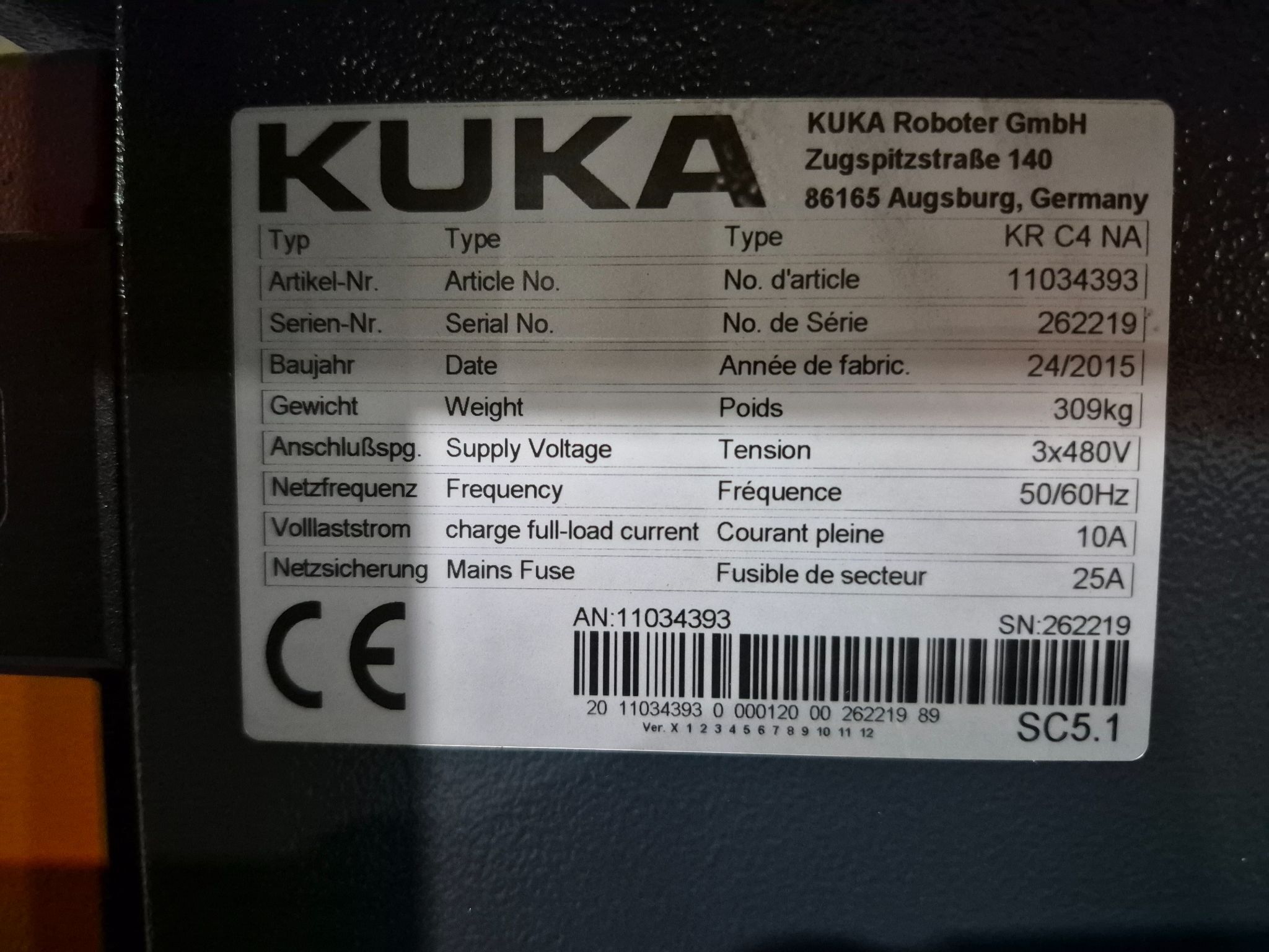 KUKA KR 16 L6-2 Robot Complete w/ KR C4 NA Controls NEW (Missing Pendant) 6