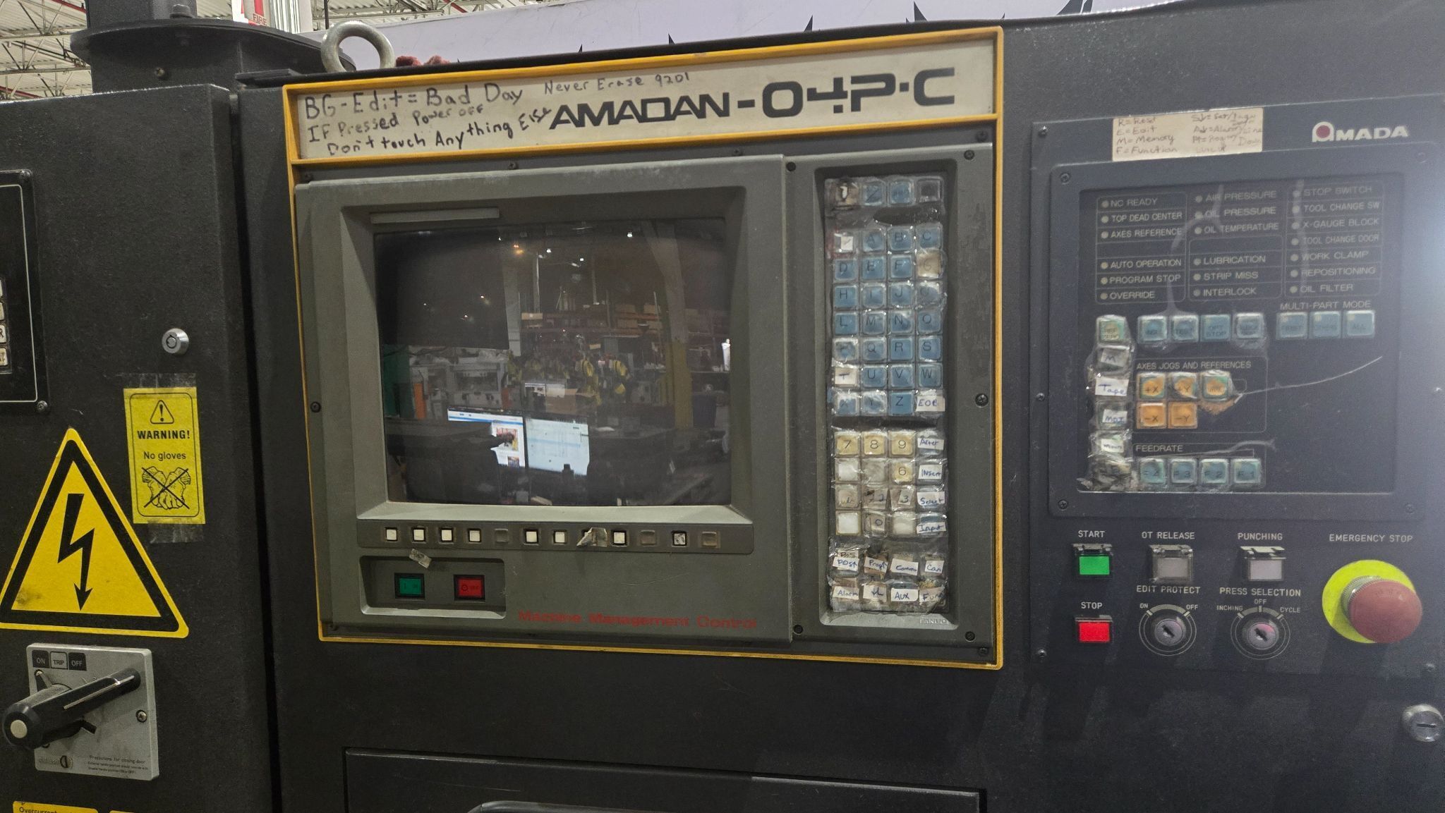 Amada VIPROS 345 CNC Turret Punch Press with AMADAN-OP-C & Yuken Hydraulic Unit USED 13