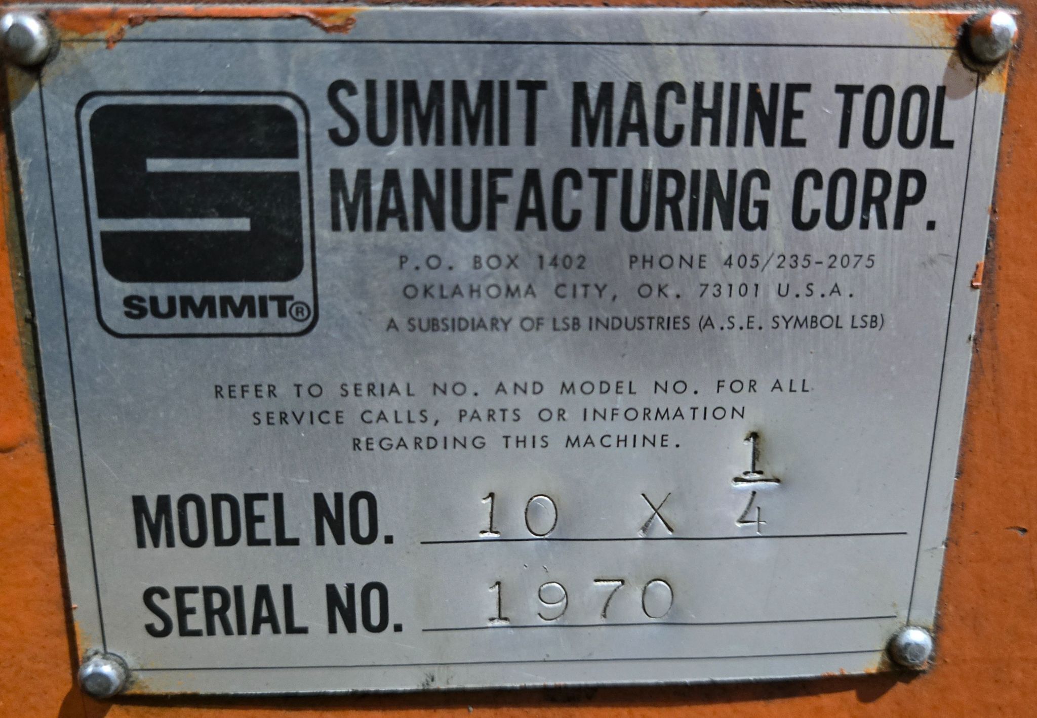 Summit 10 x 1/4 Hydraulic Shear 10 Ft Capacity USED 8