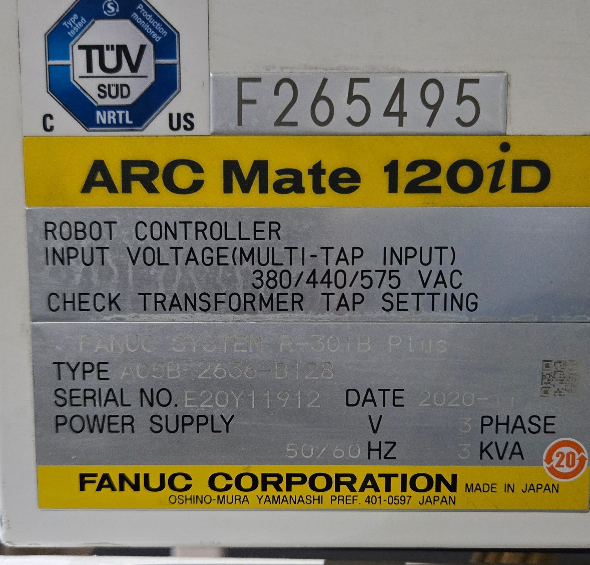 Fanuc Arc Mate 120iD Complete with R-30iB Plus Controller and TPS 400i Weld System USED 21