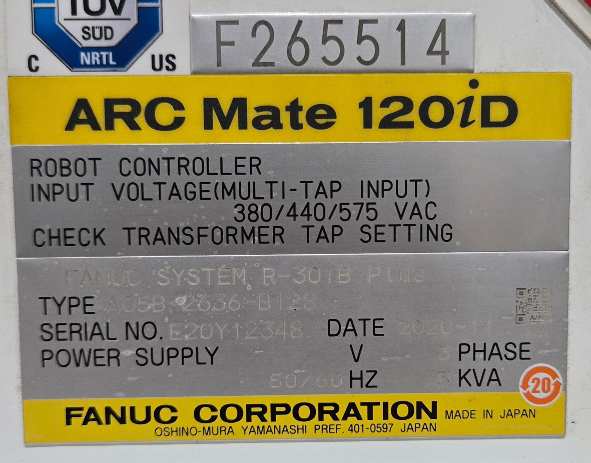 Fanuc Arc Mate 120iD Complete with R-30iB Plus Controller and TPS 400i Weld System USED 24