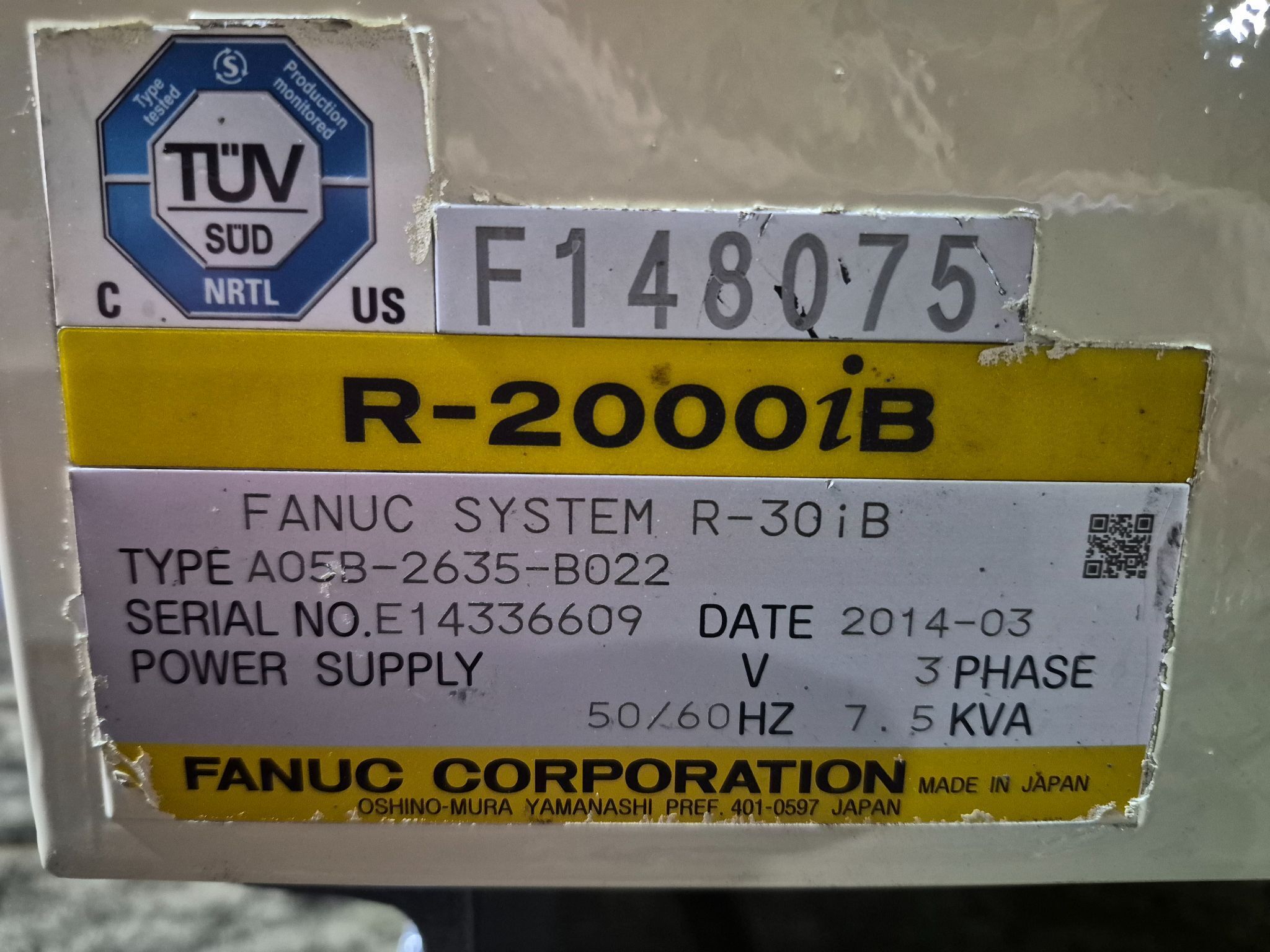 FANUC R-2000iB/210F Complete w/ R-30iB Controls USED 8