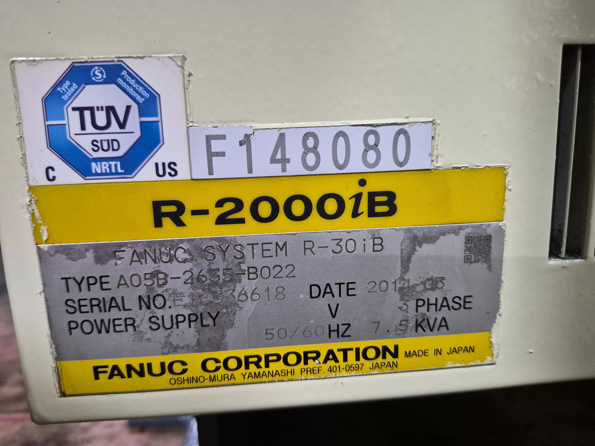 FANUC R-2000iB/210F Complete w/ R-30iB Controls USED 8