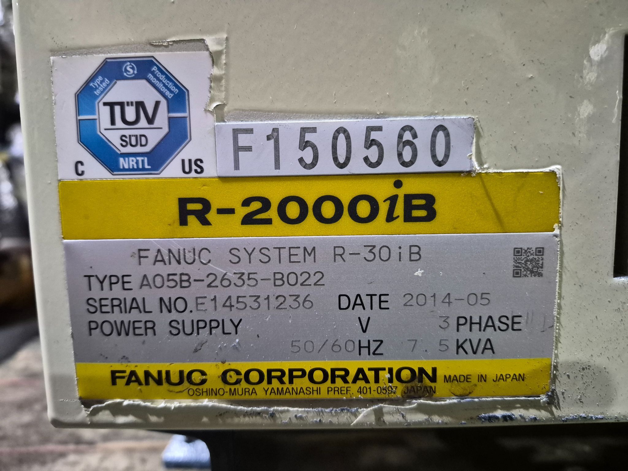 FANUC R-2000iB/210F Complete w/ R-30iB Controls USED 8