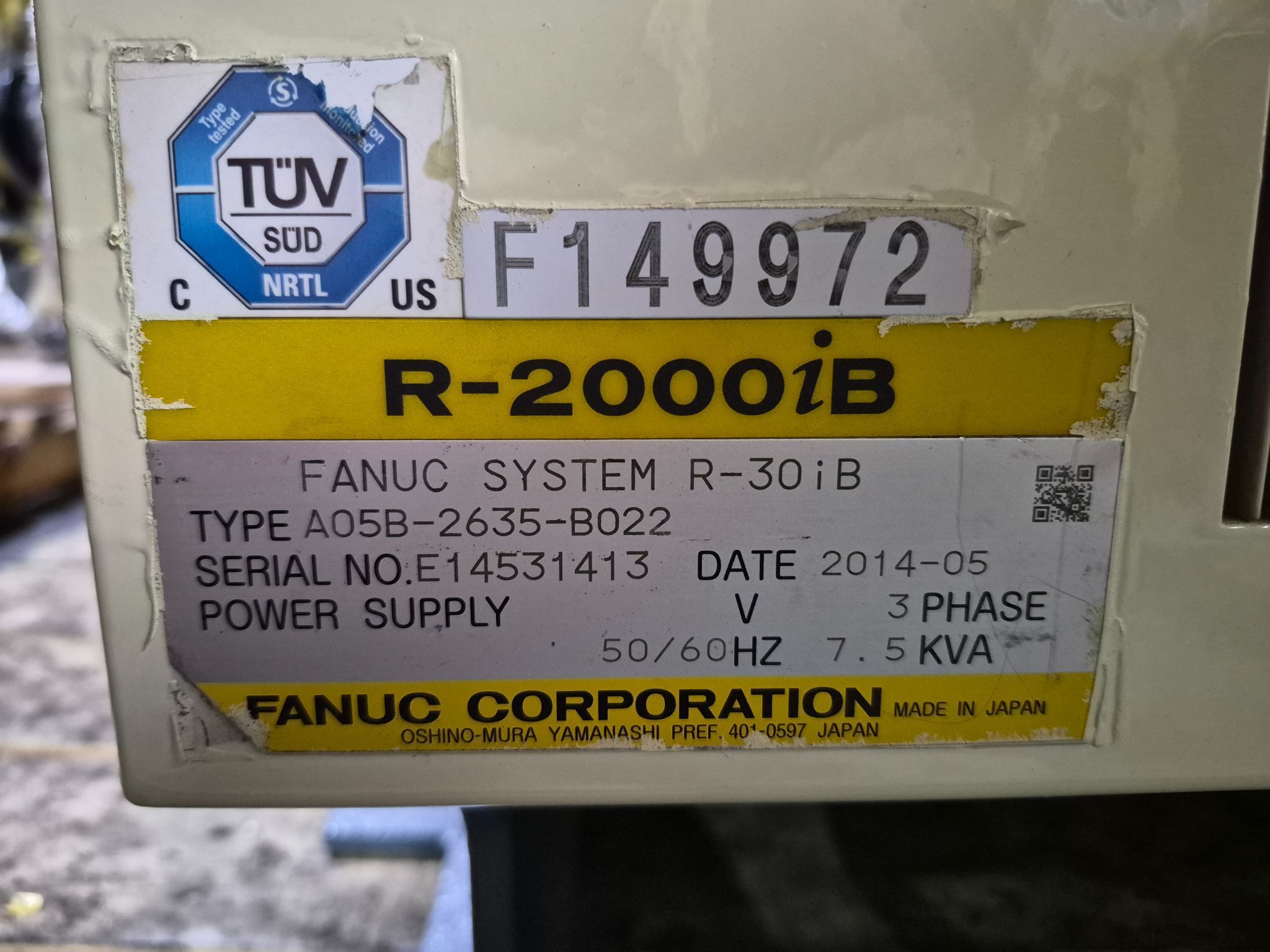 FANUC R-2000iB/210F Complete w/ R-30iB Controls USED 8