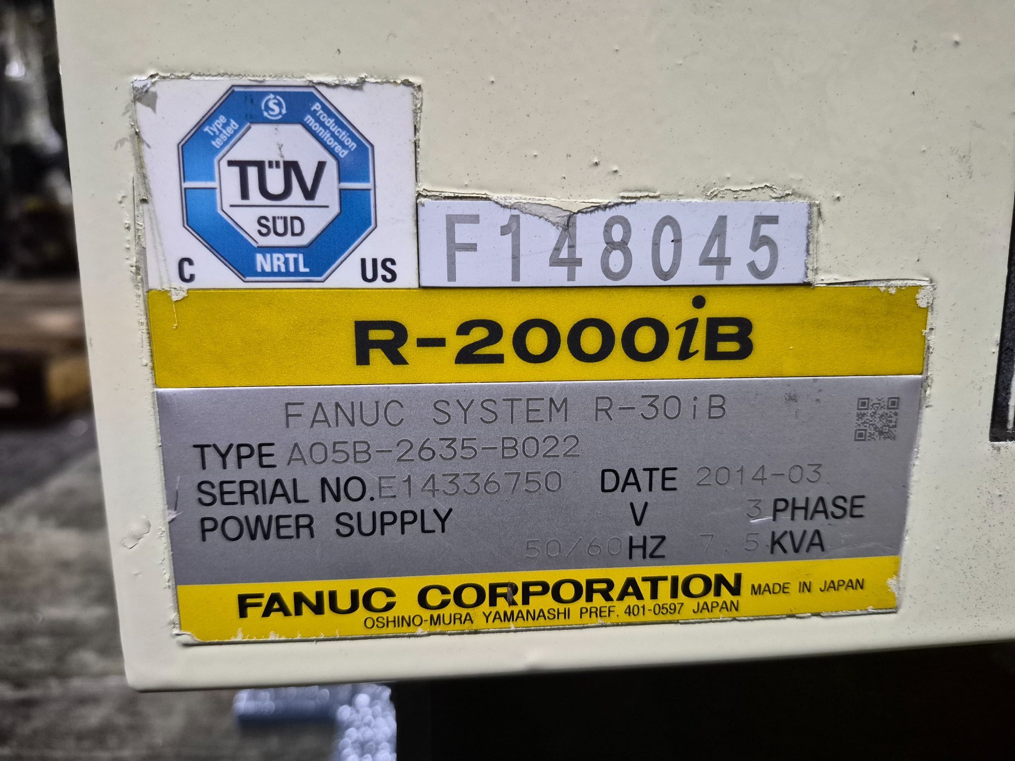 FANUC R-2000iB/210F Complete w/ R-30iB Controls USED 8