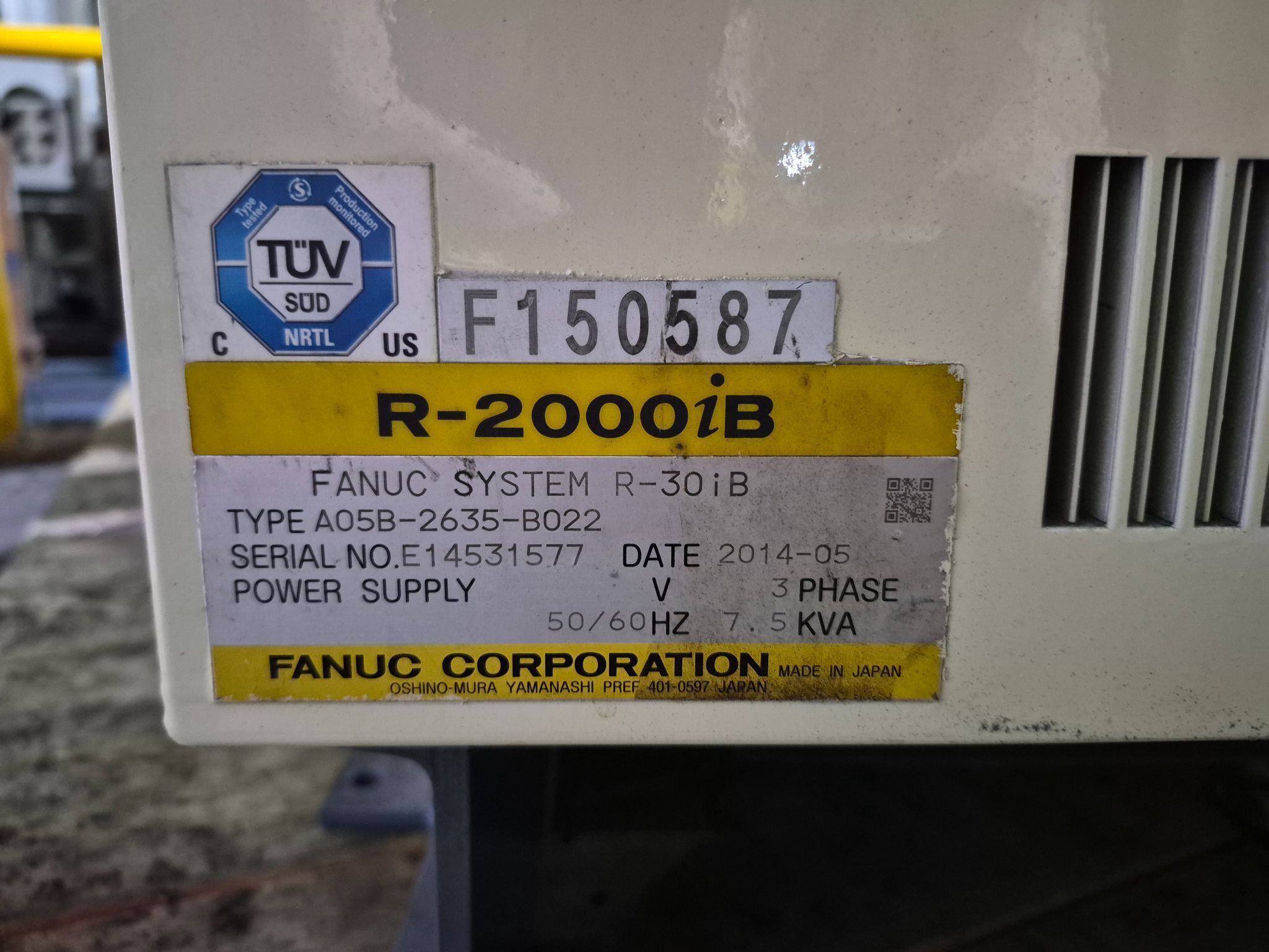 FANUC R-2000iB/210F Complete w/ R-30iB Controls USED 8