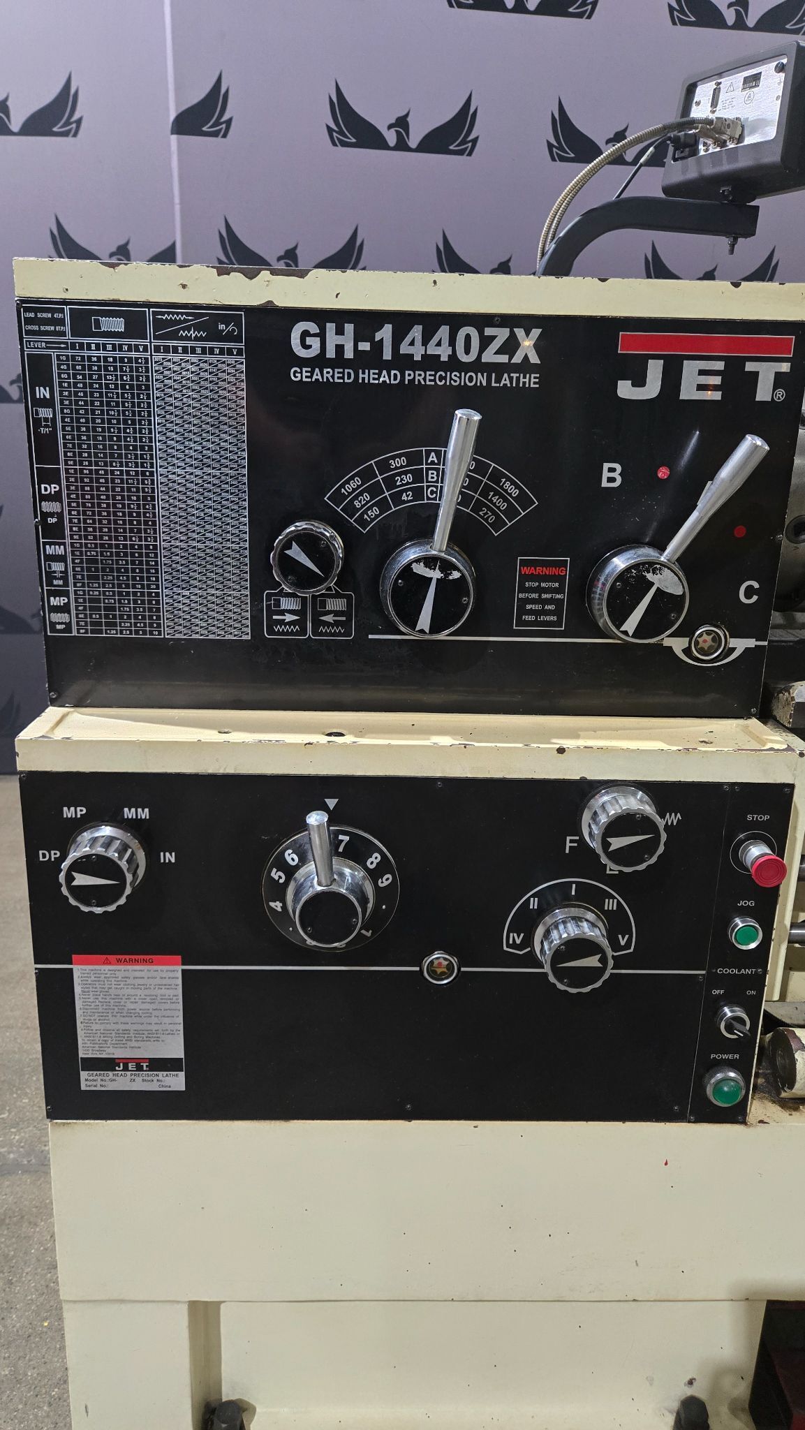 JET GH-1440ZX Geared Head Precision Lathe USED 4