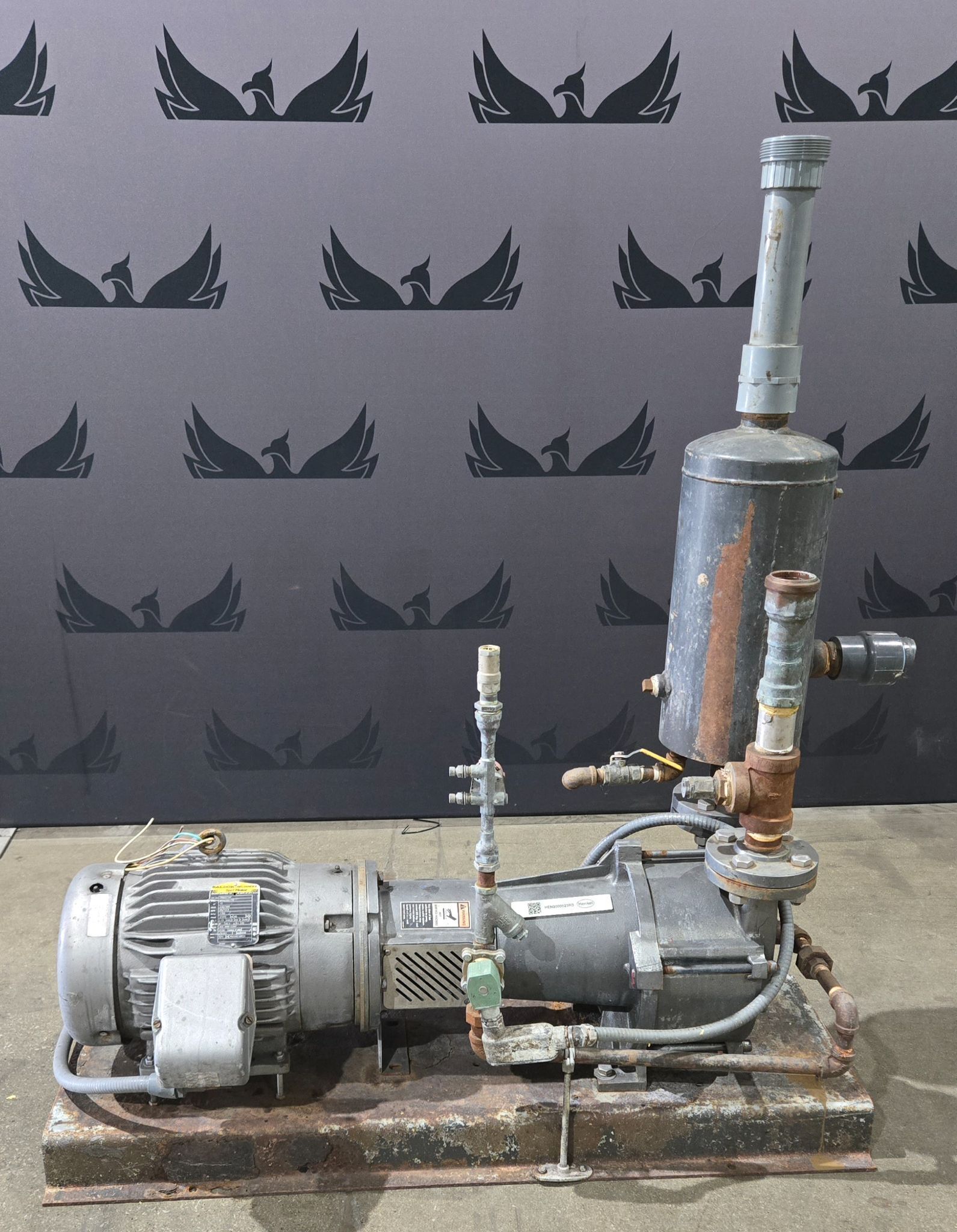 Baldor CEM3774T 10HP AC Motor with Travaini TRVB 40-200/C-M/RX Vacuum Pump USED 0