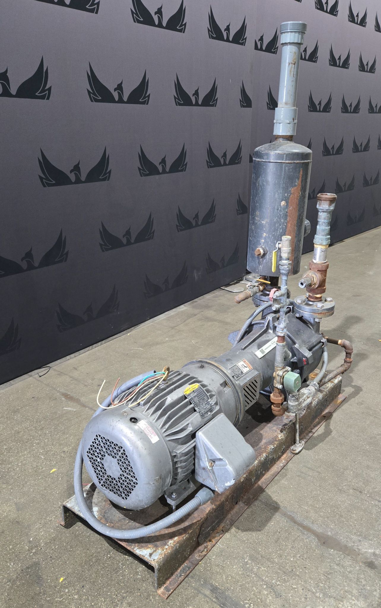 Baldor CEM3774T 10HP AC Motor with Travaini TRVB 40-200/C-M/RX Vacuum Pump USED 1