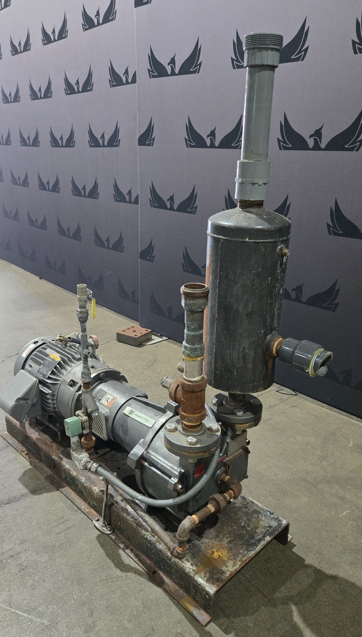 Baldor CEM3774T 10HP AC Motor with Travaini TRVB 40-200/C-M/RX Vacuum Pump USED 2